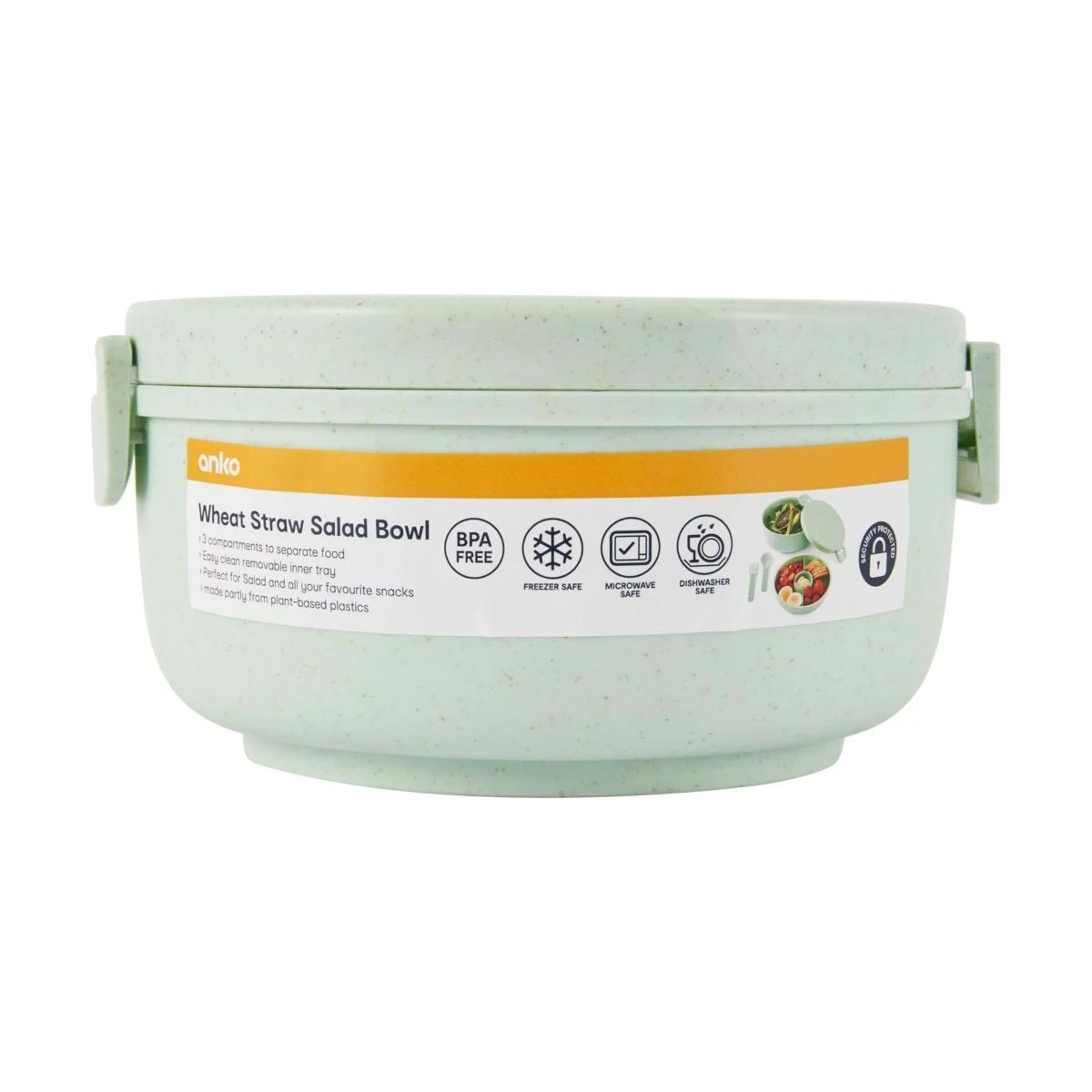 10 Green Wheat Straw Salad Bowl, 10 of 10