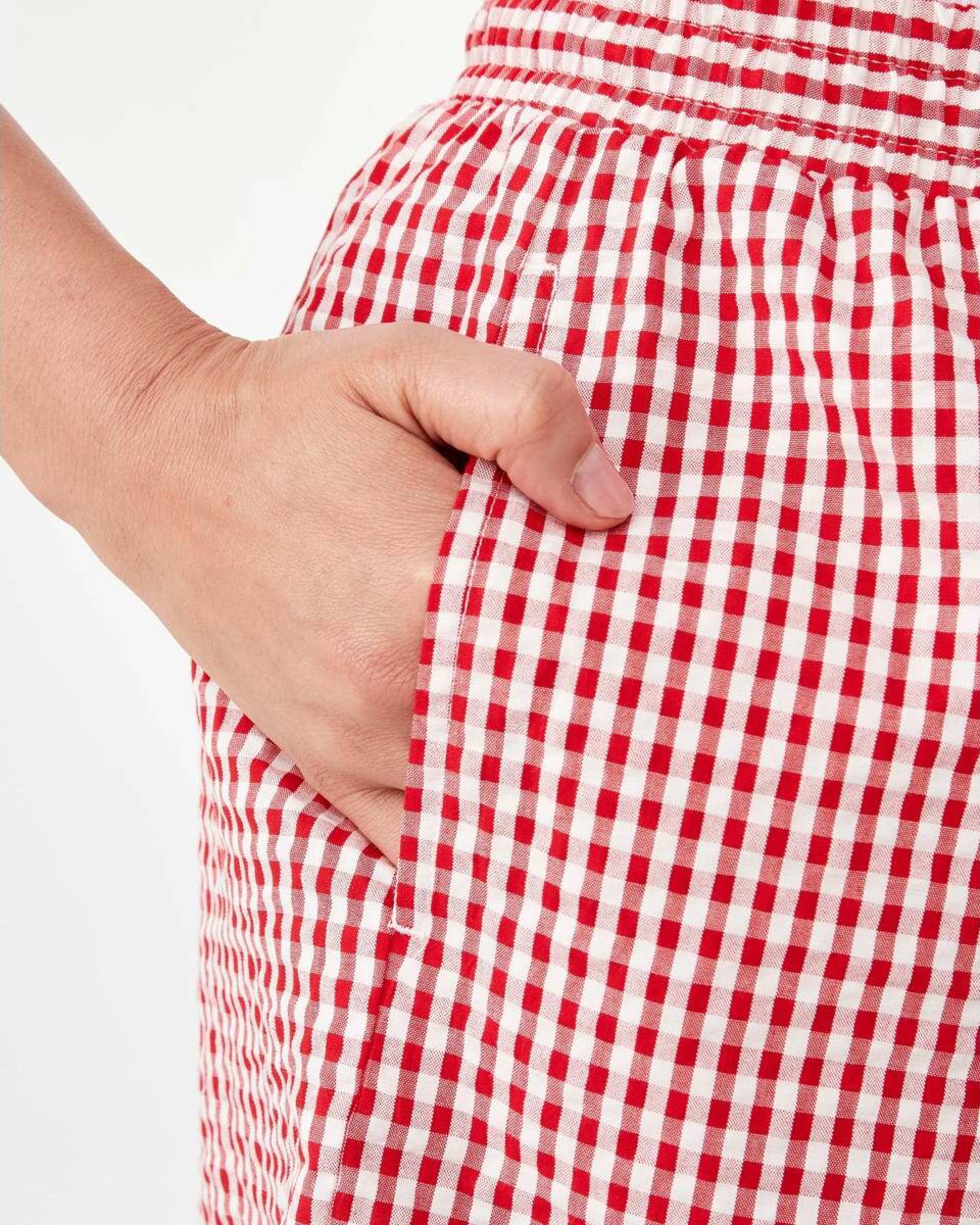 5 Gingham Boxer Shorts Red Ging, 5 of 6