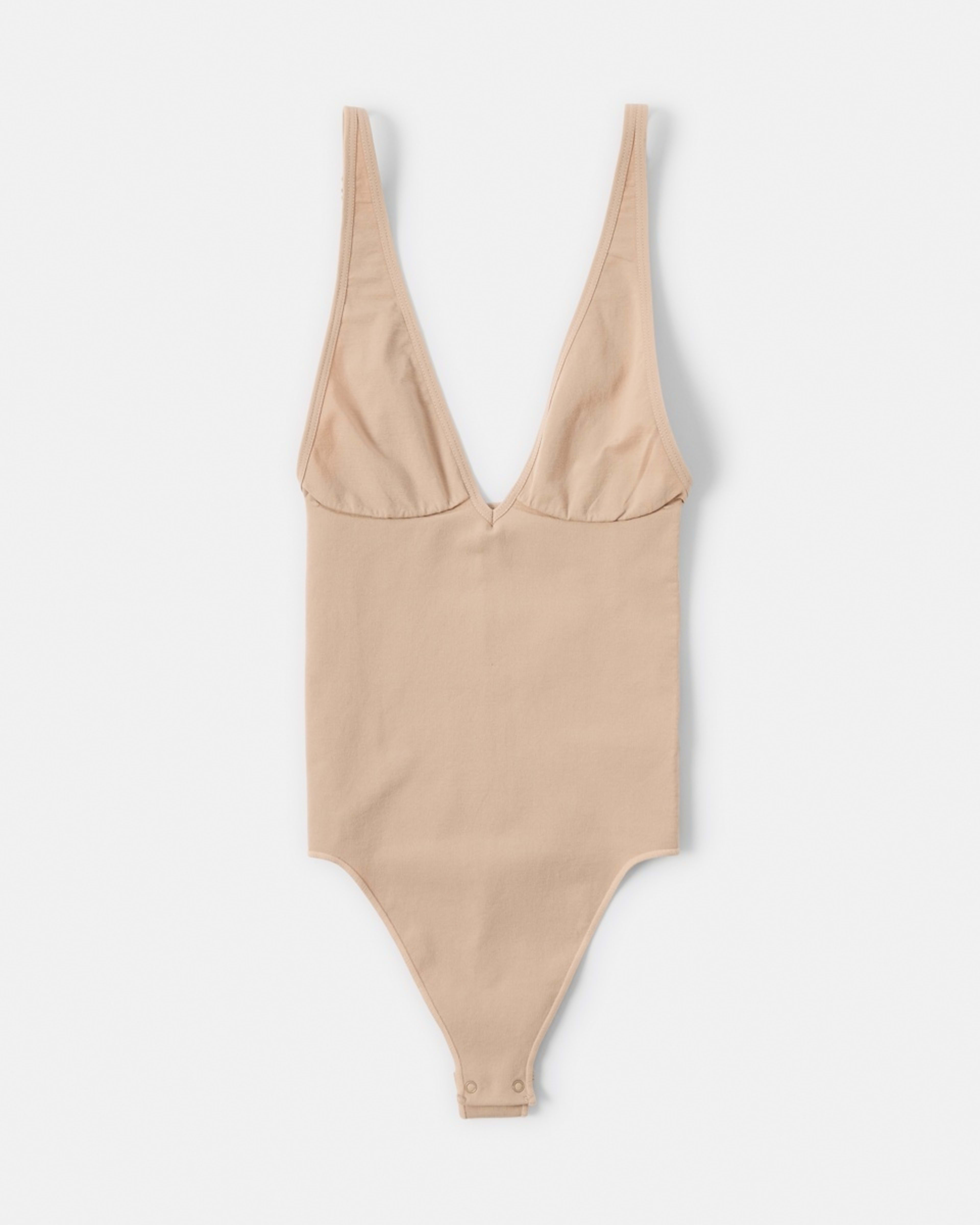 5 Seamfree Plunge G-String Bodysuit Fawn Beige, 5 of 7