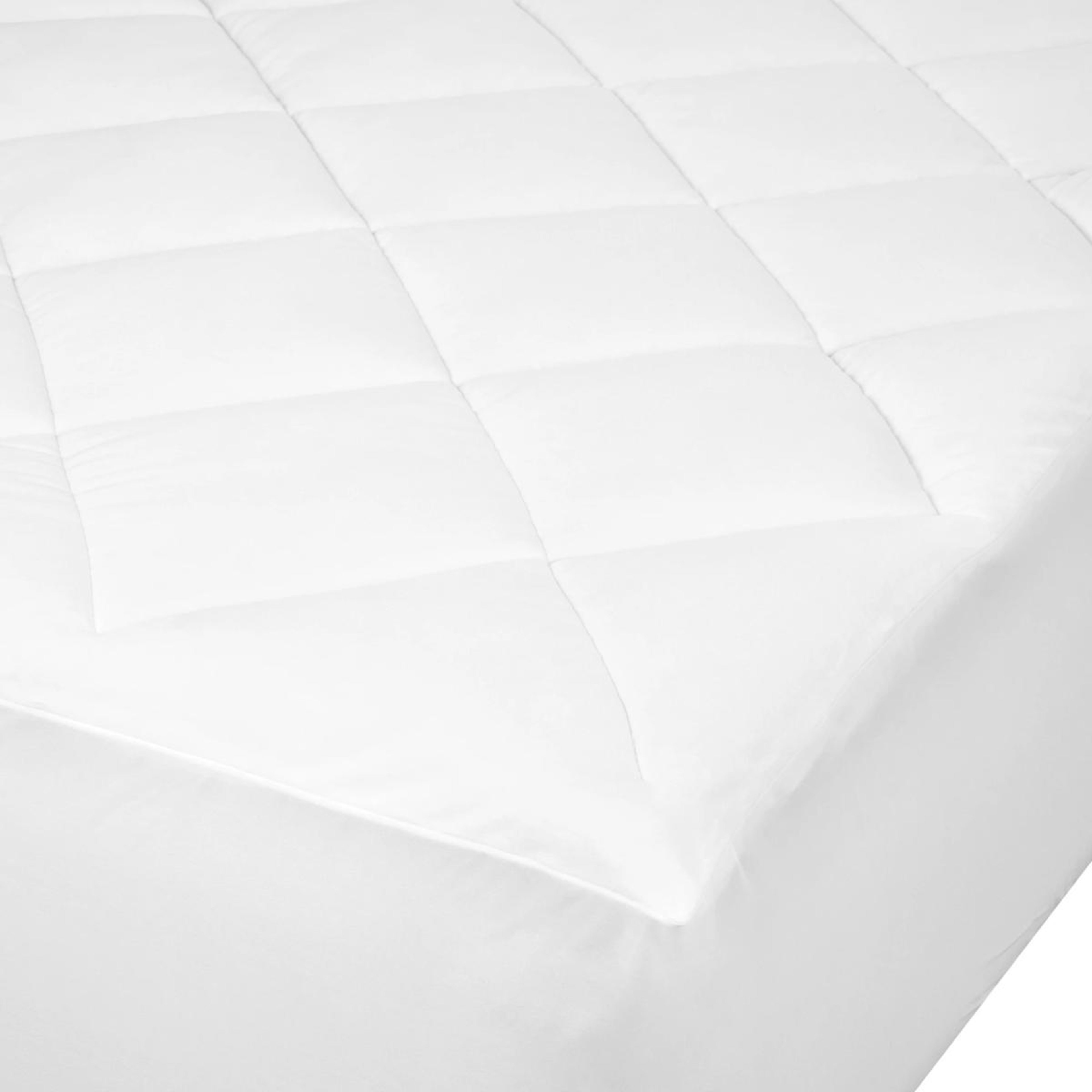 6 Reversible Plush Mattress Topper - King Bed, White, 6 of 7
