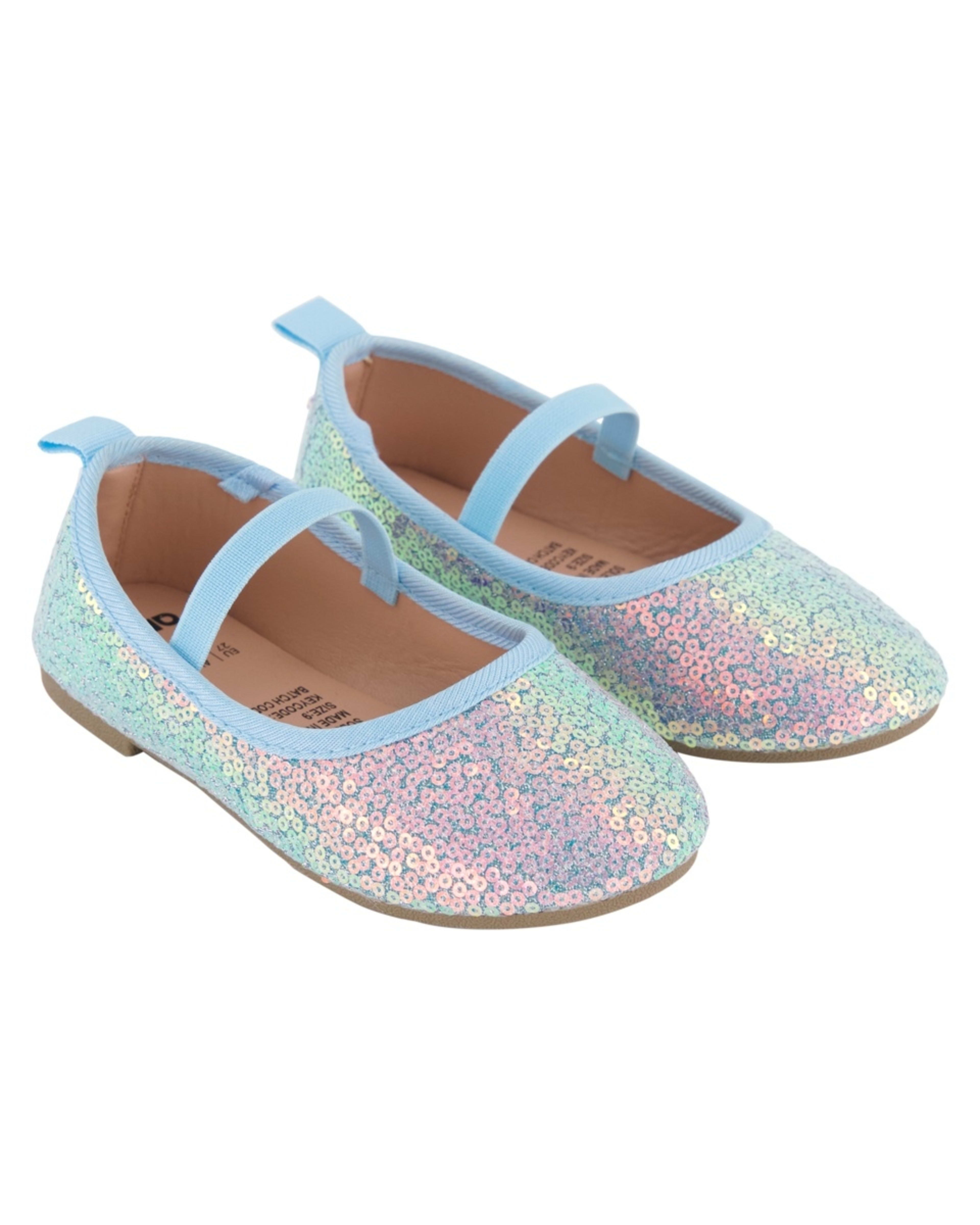 4 Junior Sequin Flats AQUA SEQUIN, 4 of 5