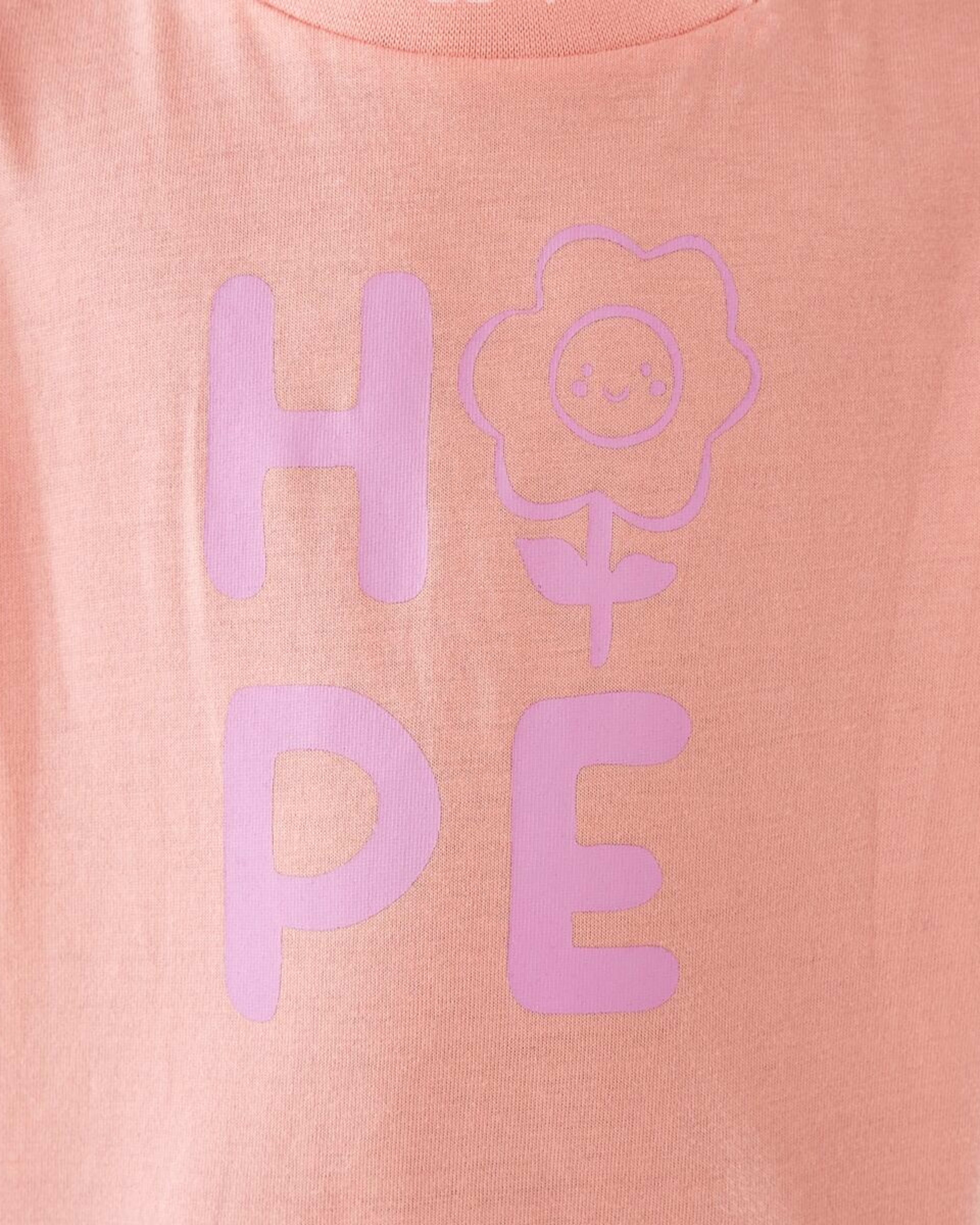 4 Printed T-shirt BLOOMING HOPE APRICOT BLUSH, 4 of 6