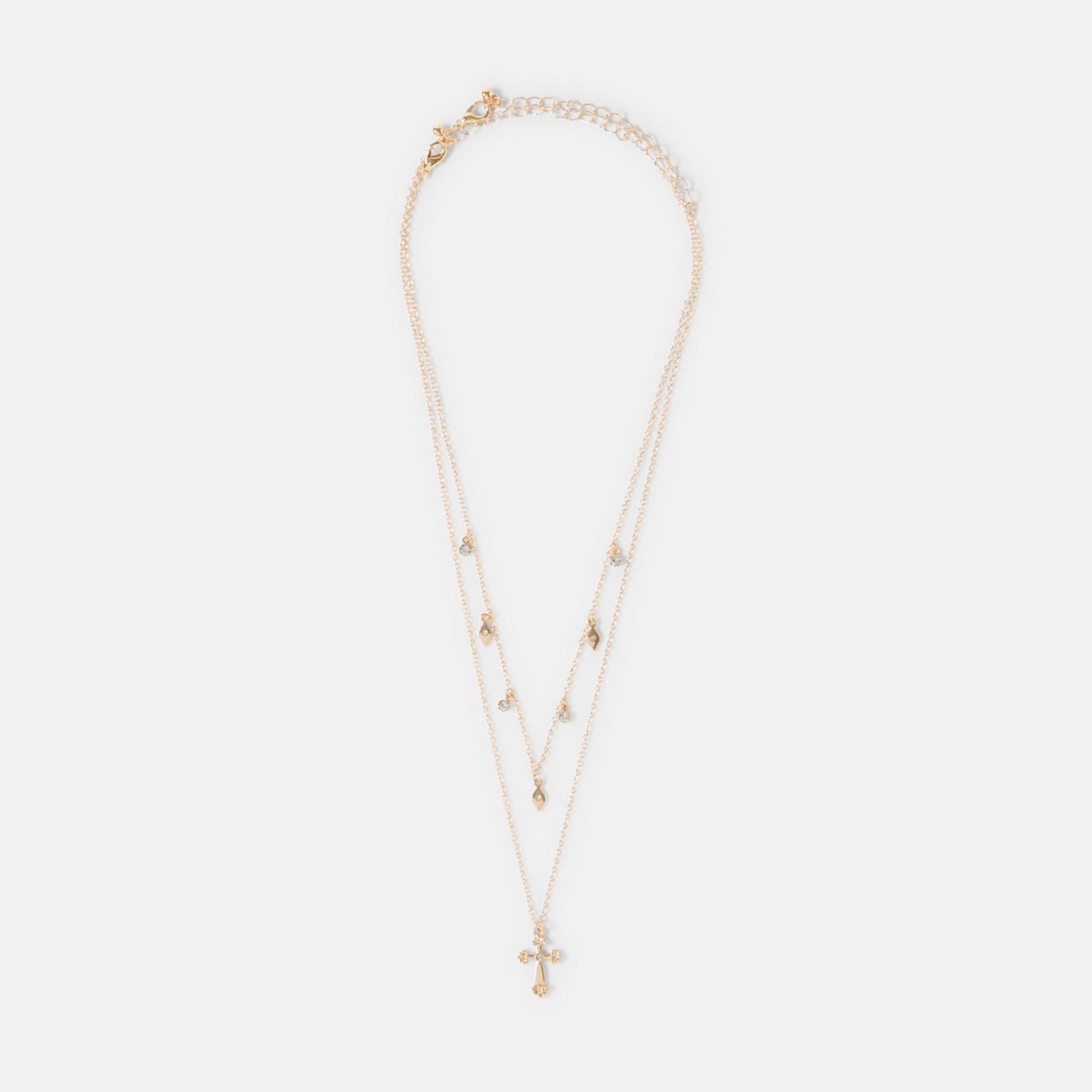 2 Cross Necklace - Gold Tone, 2 of 4