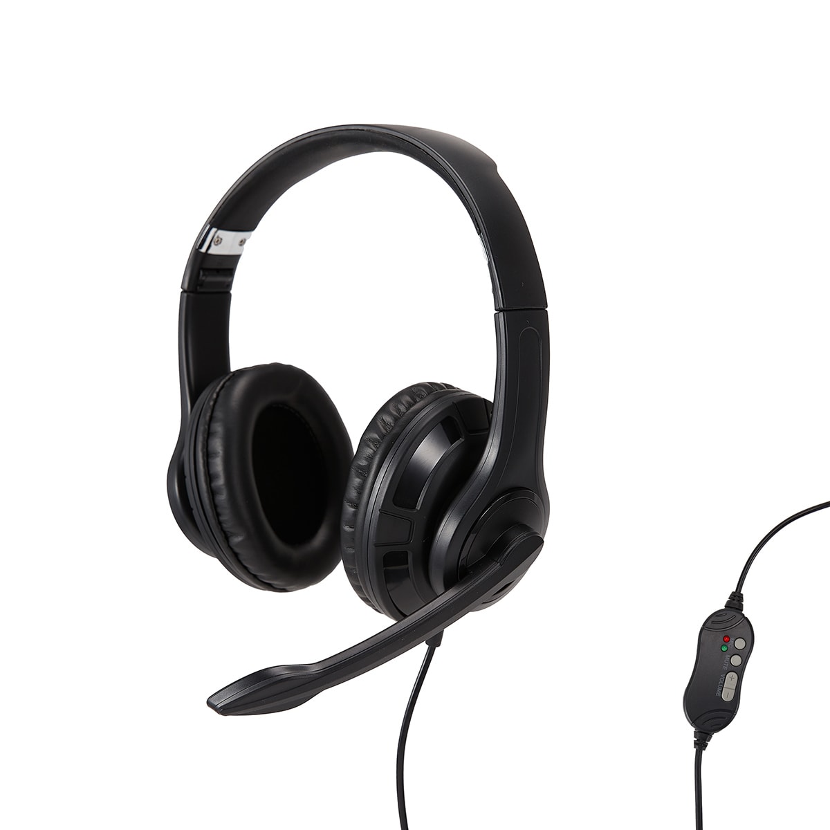 PC Headset Dual Ear Black Kmart NZ