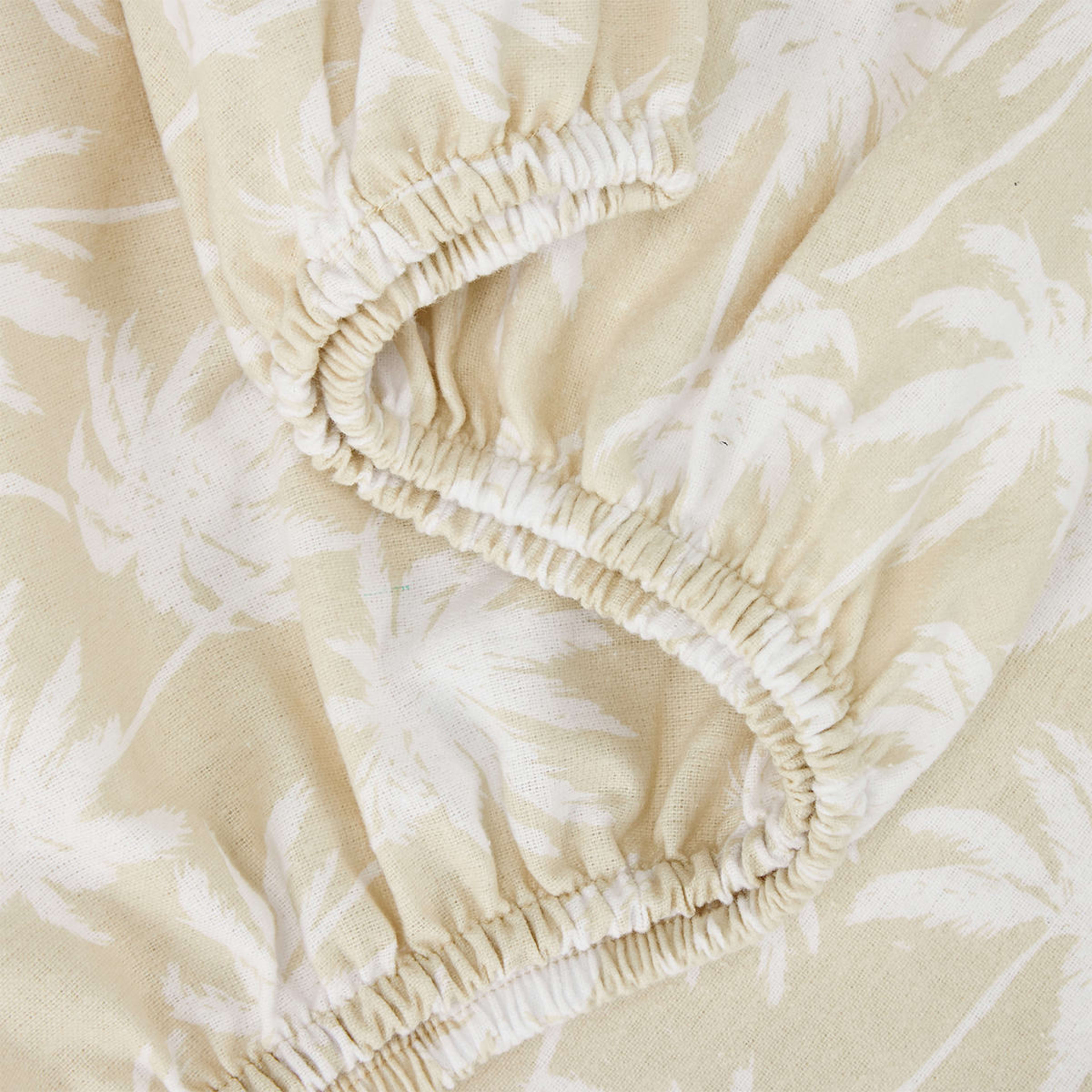 Palm Cotton Flannelette Sheet Set Double Bed Kmart NZ