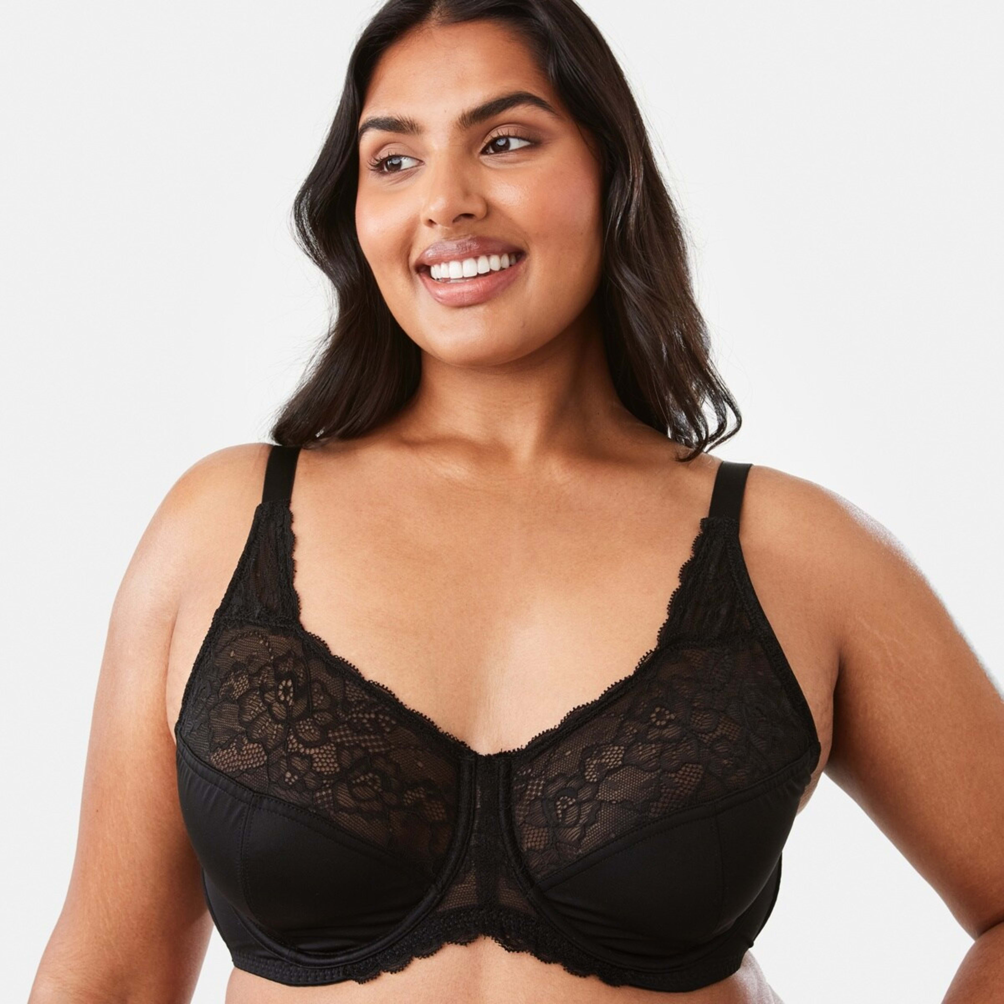 4 Full Figure Soft Cup Bra Black, 4 of 7