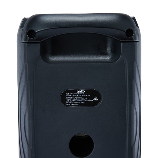 Karaoke Party Speaker with RGB and Microphone Kmart