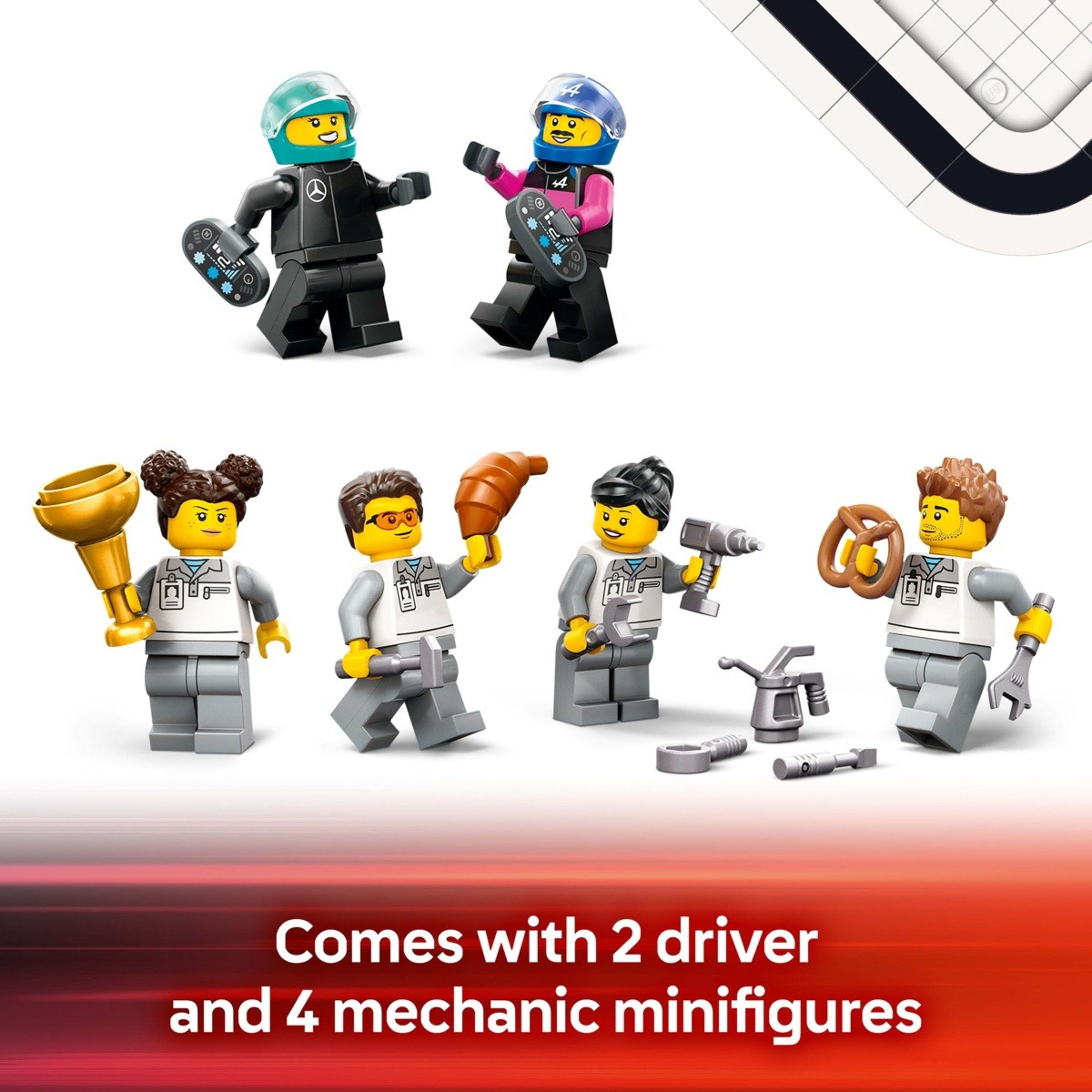 9 LEGO City F1 Garage & Mercedes-AMG & Alpine Cars 60444, 9 of 10