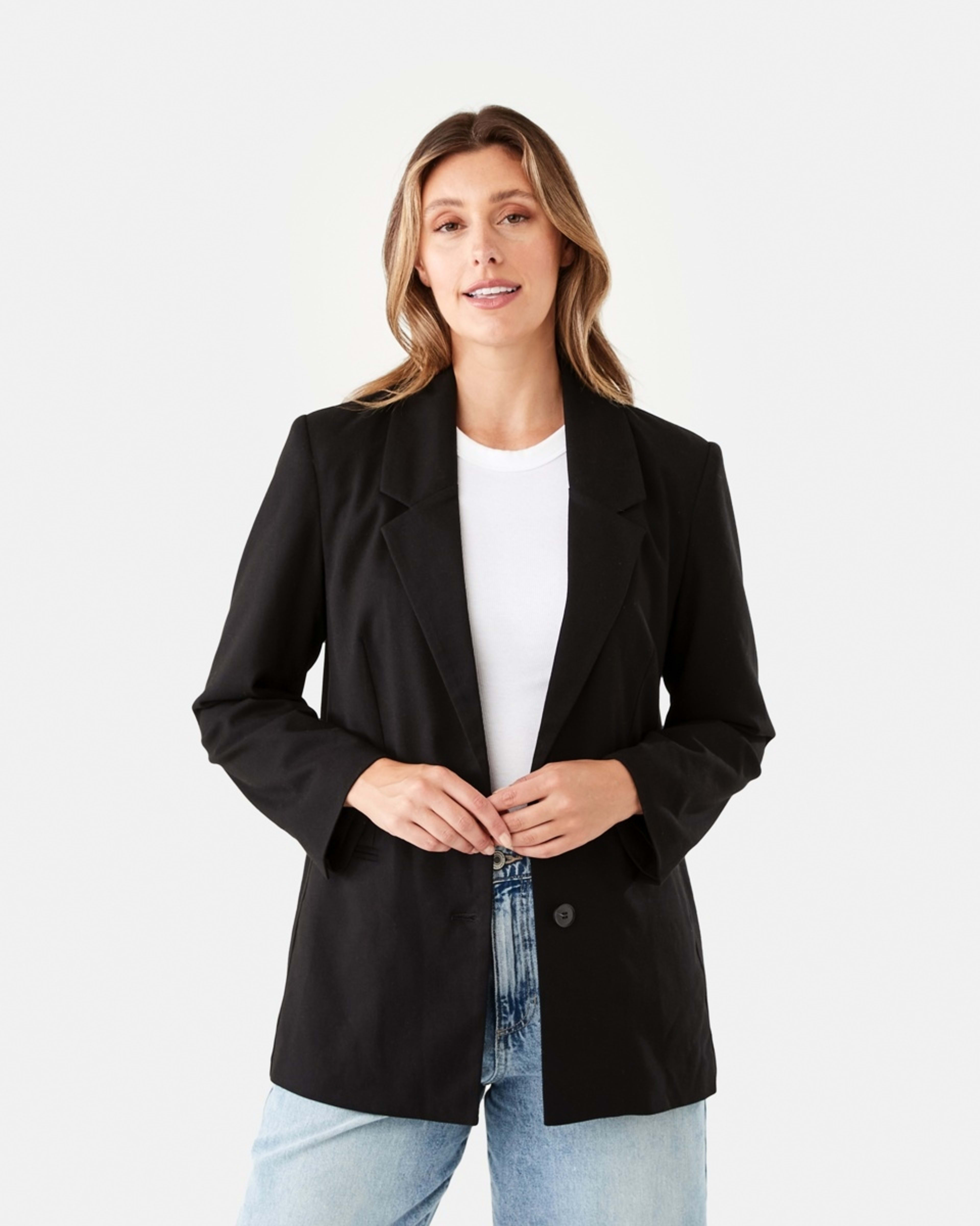 1 Relaxed Blazer Black, 1 of 8