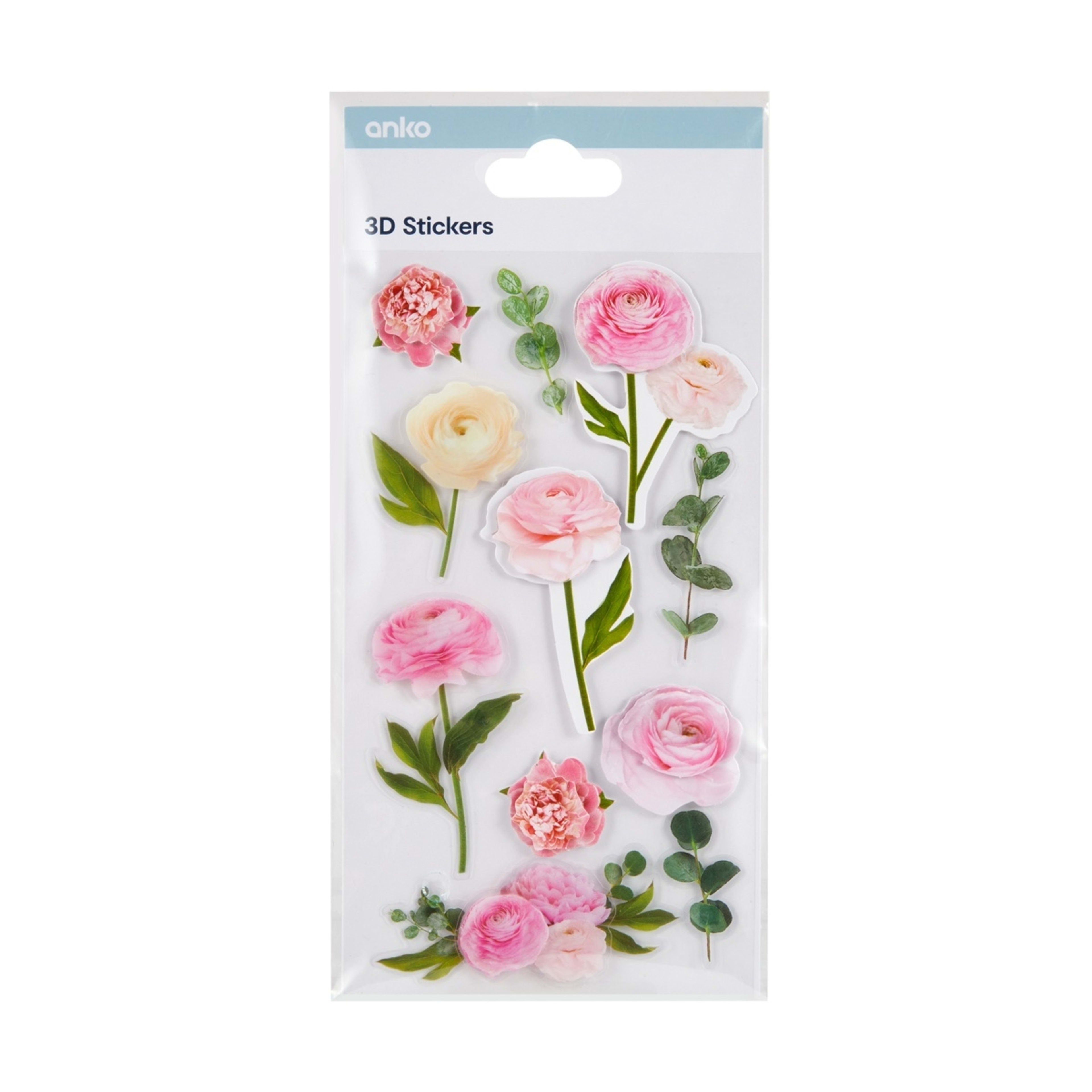 1 3D Stickers Sheet - Cala Rose