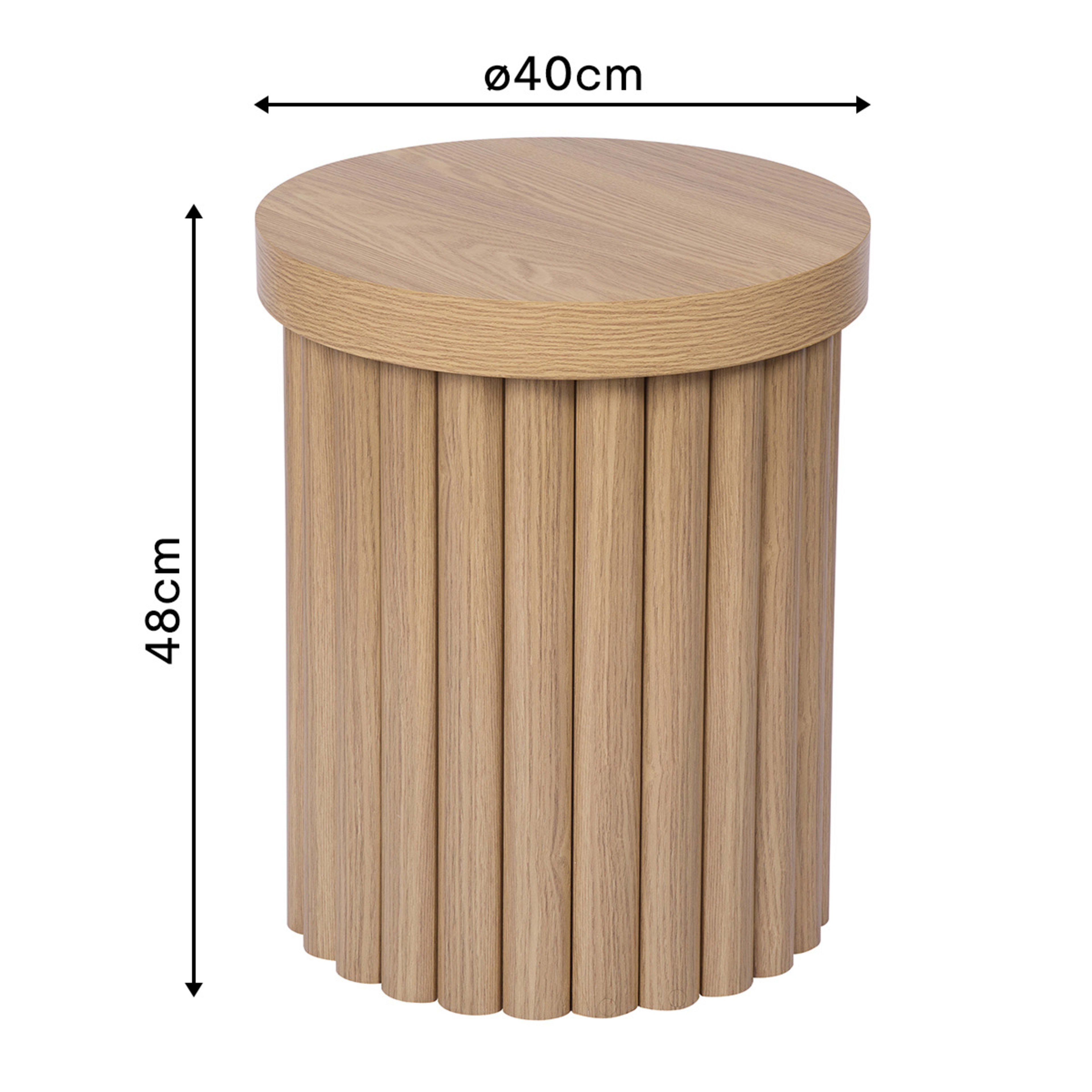 Chunky Ribbed Side Table Kmart