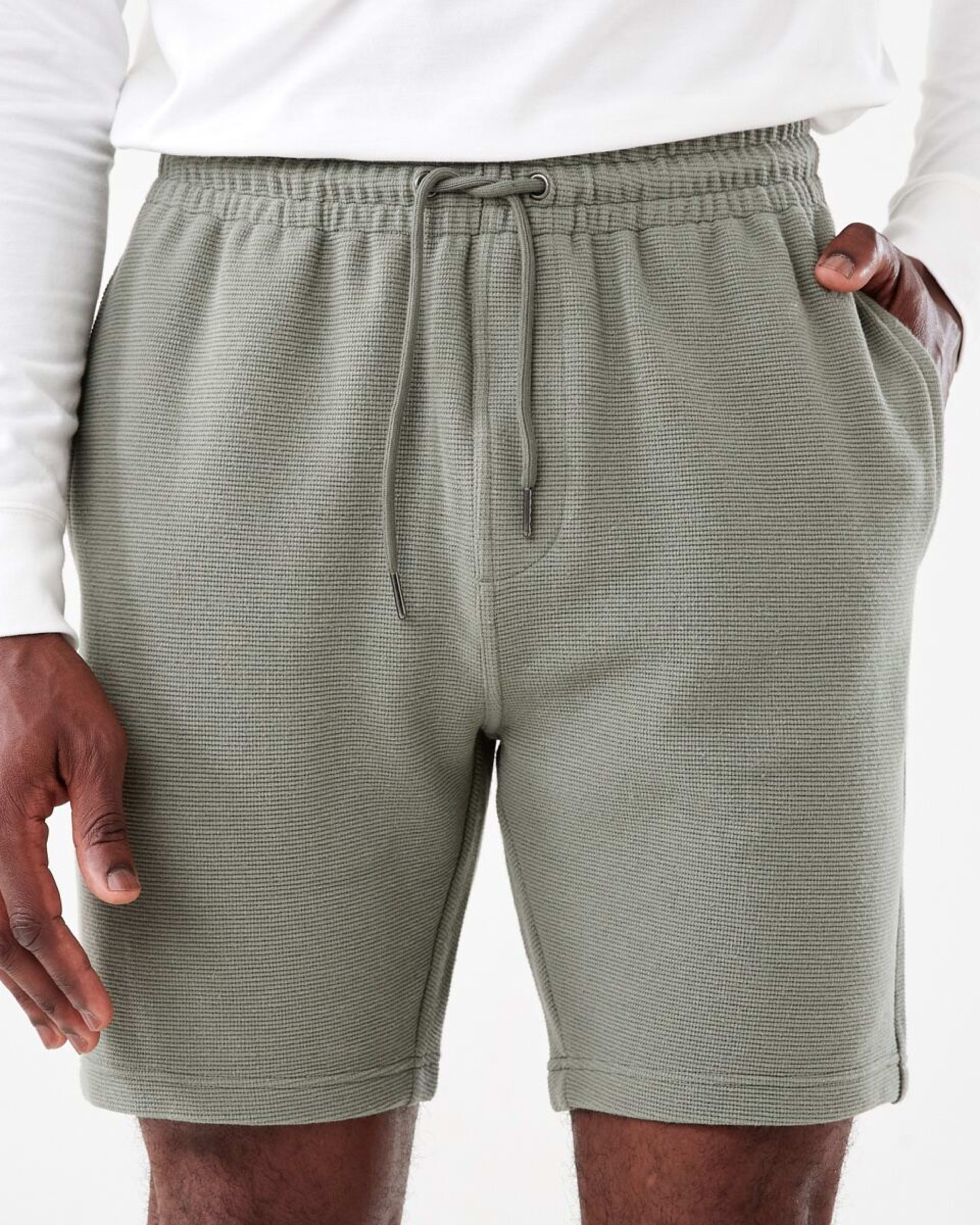 1 Textured Fleece Shorts AGAVE, 1 of 6