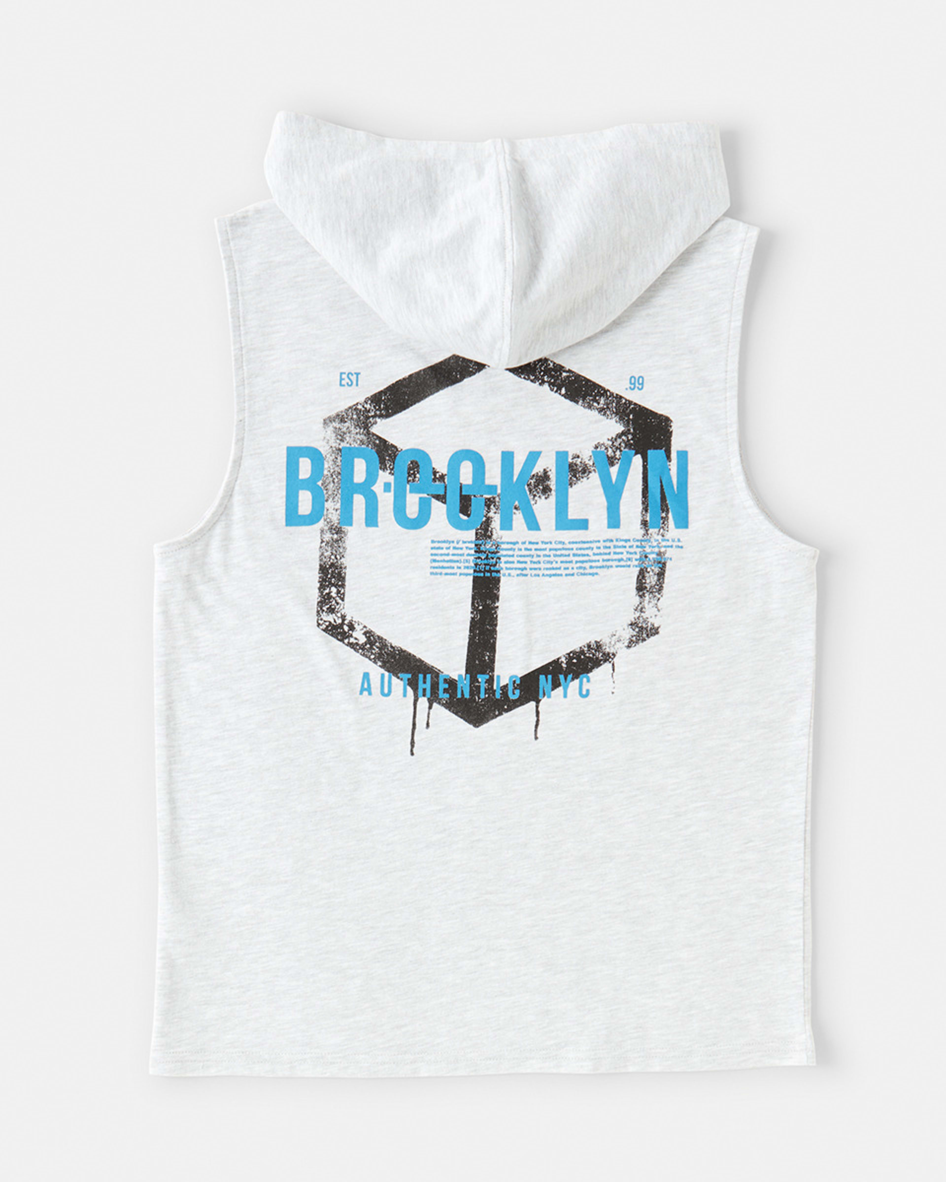 9 Sleeveless Hooded Graphic Muscle White Mrl, 9 of 9