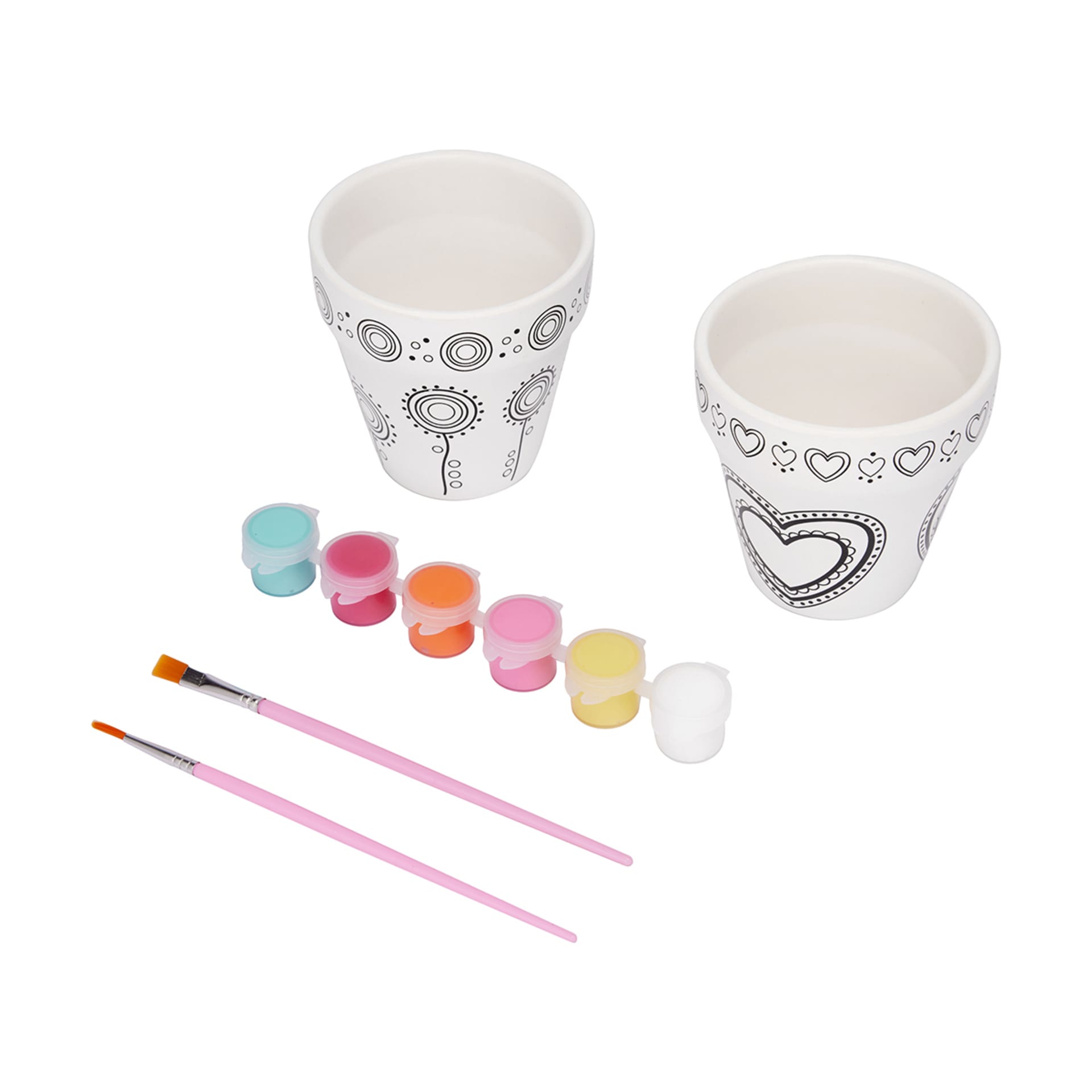 2 Pack Paint Your Own Pots Kmart NZ