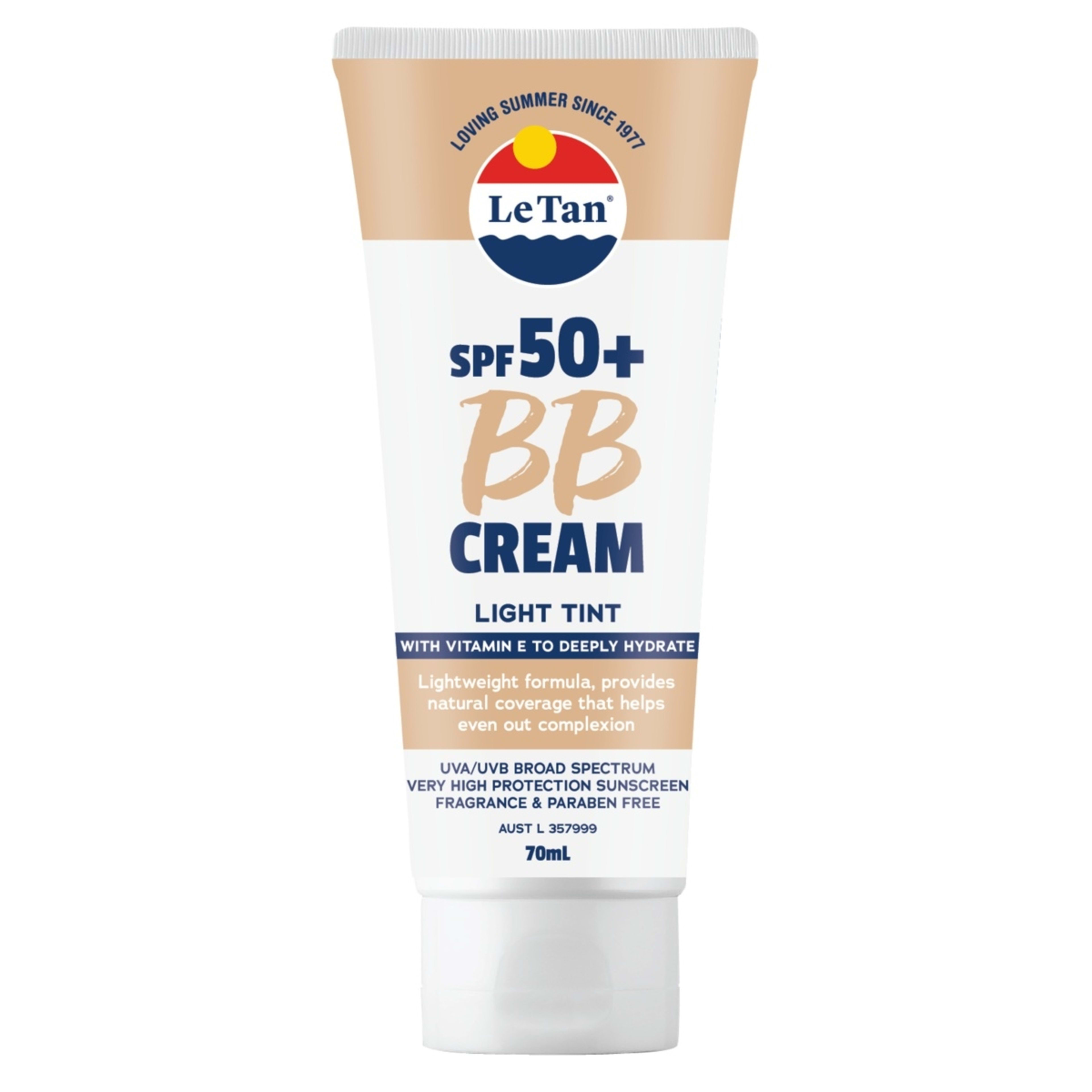 1 Le Tan SPF50+ BB Cream 70ml - Light Tint, Vitamin E