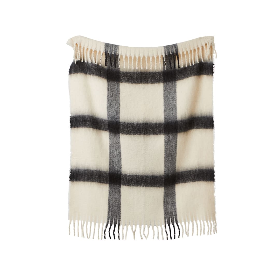 Charlie Throw Black and Off White Kmart