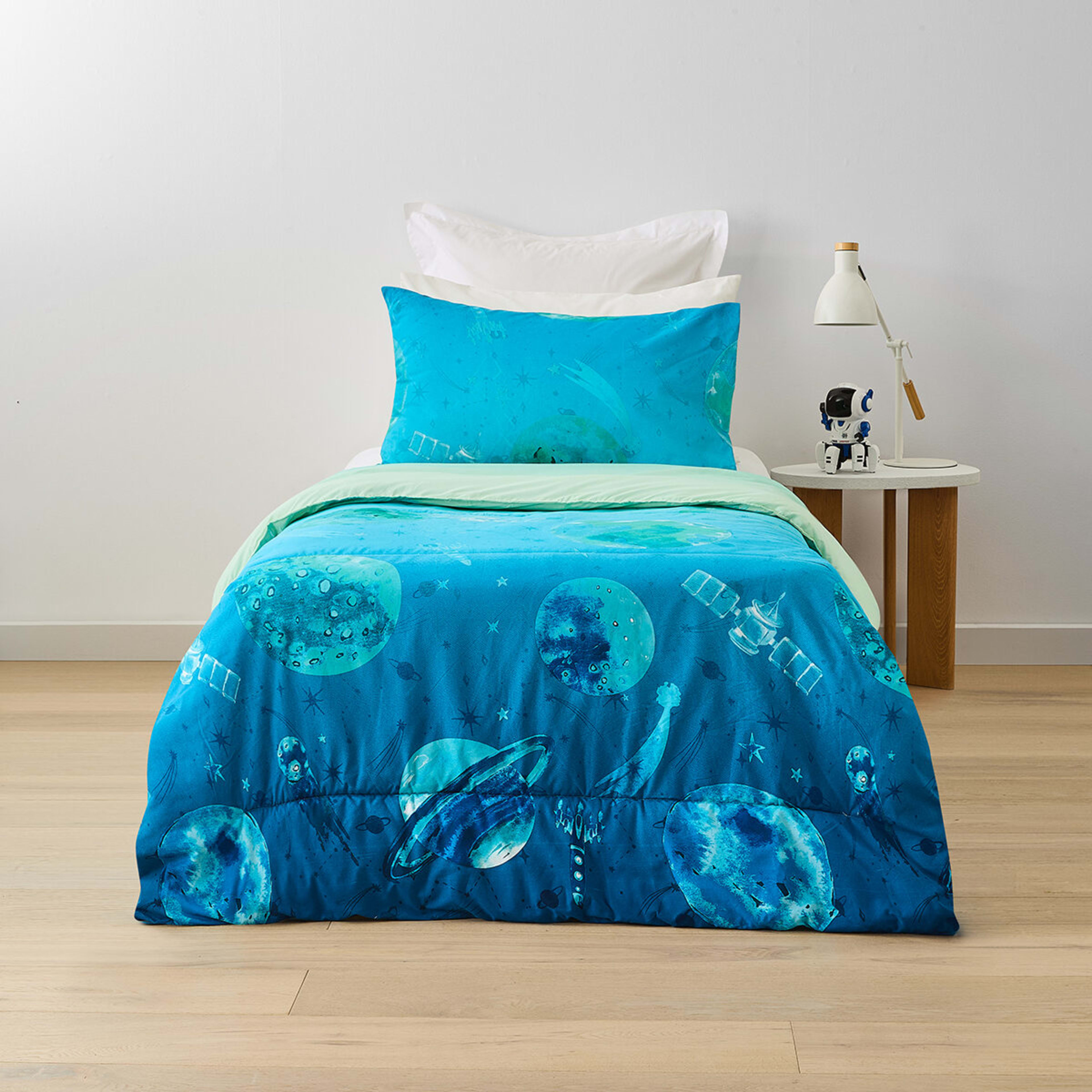1 Galaxy Cotton Rich Cover Comforter Set - Single Bed