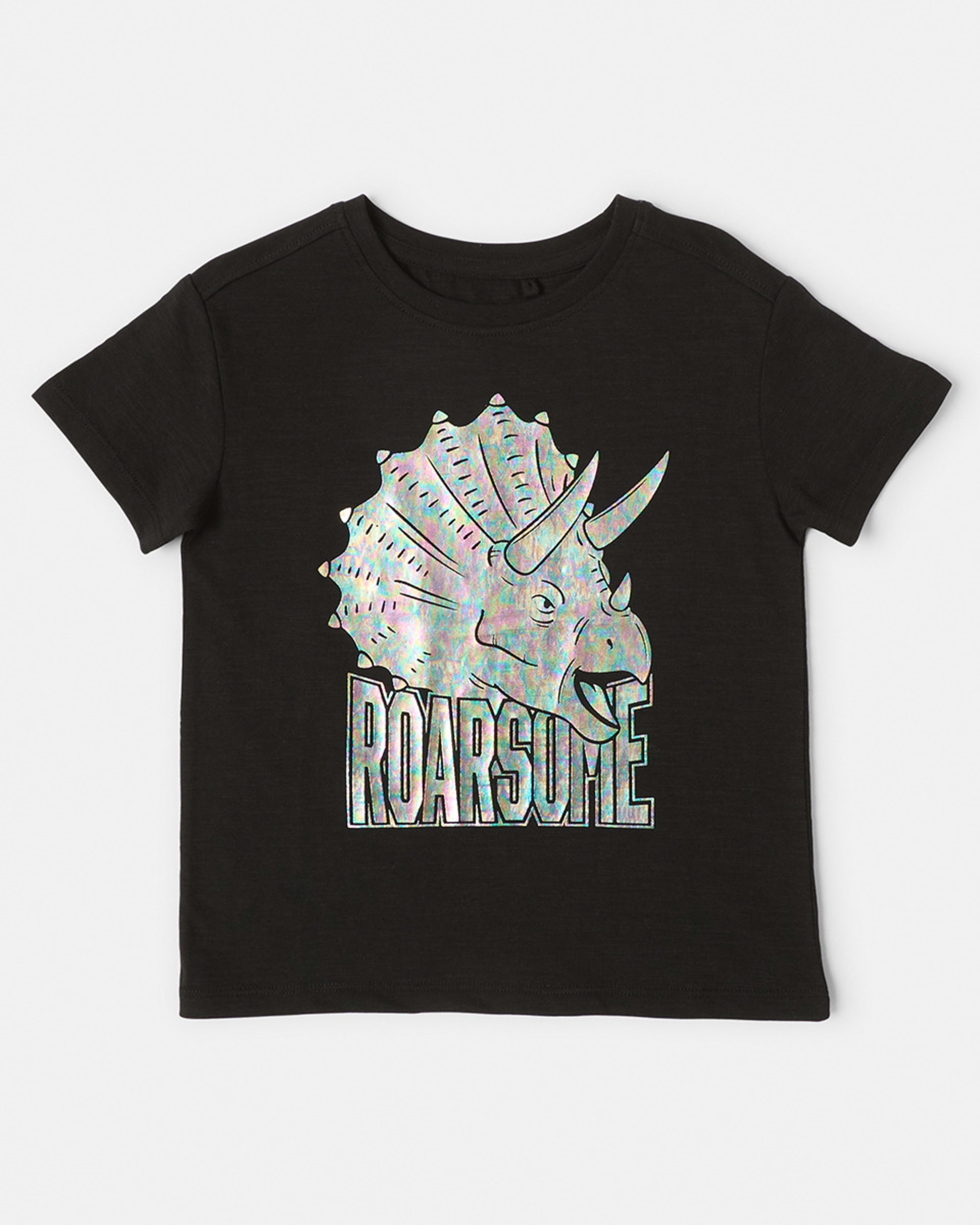6 Foil Print T-shirt Black Dino, 6 of 7