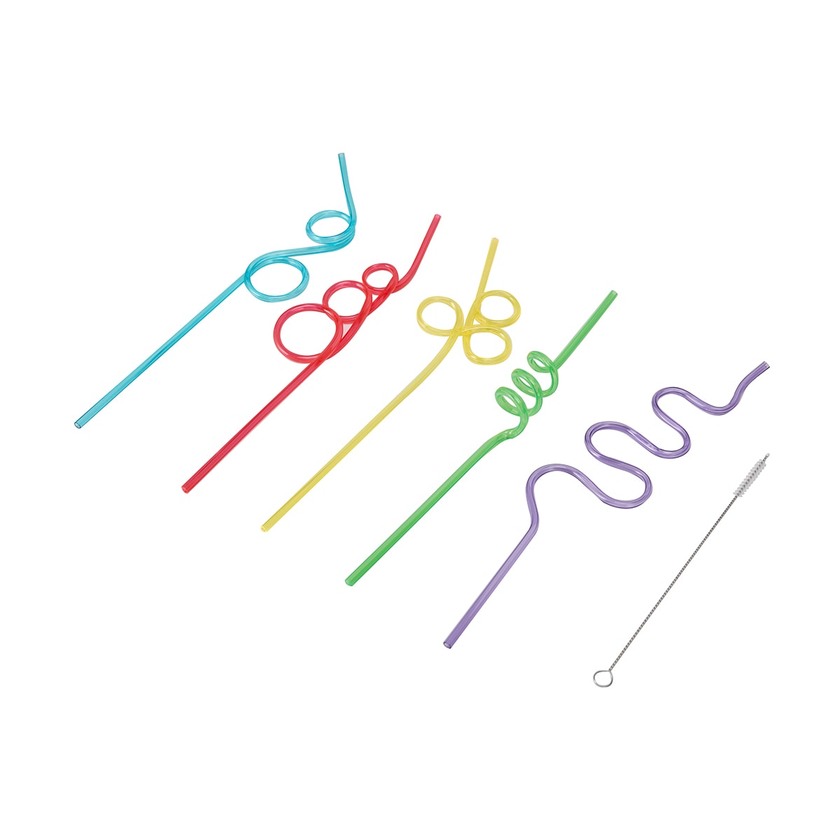 5 Pack Reusable Wiggle Straws Kmart