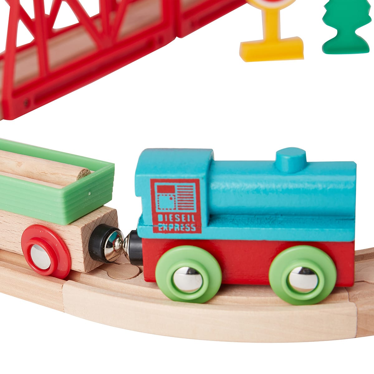 30 Piece Wooden Train Set Kmart