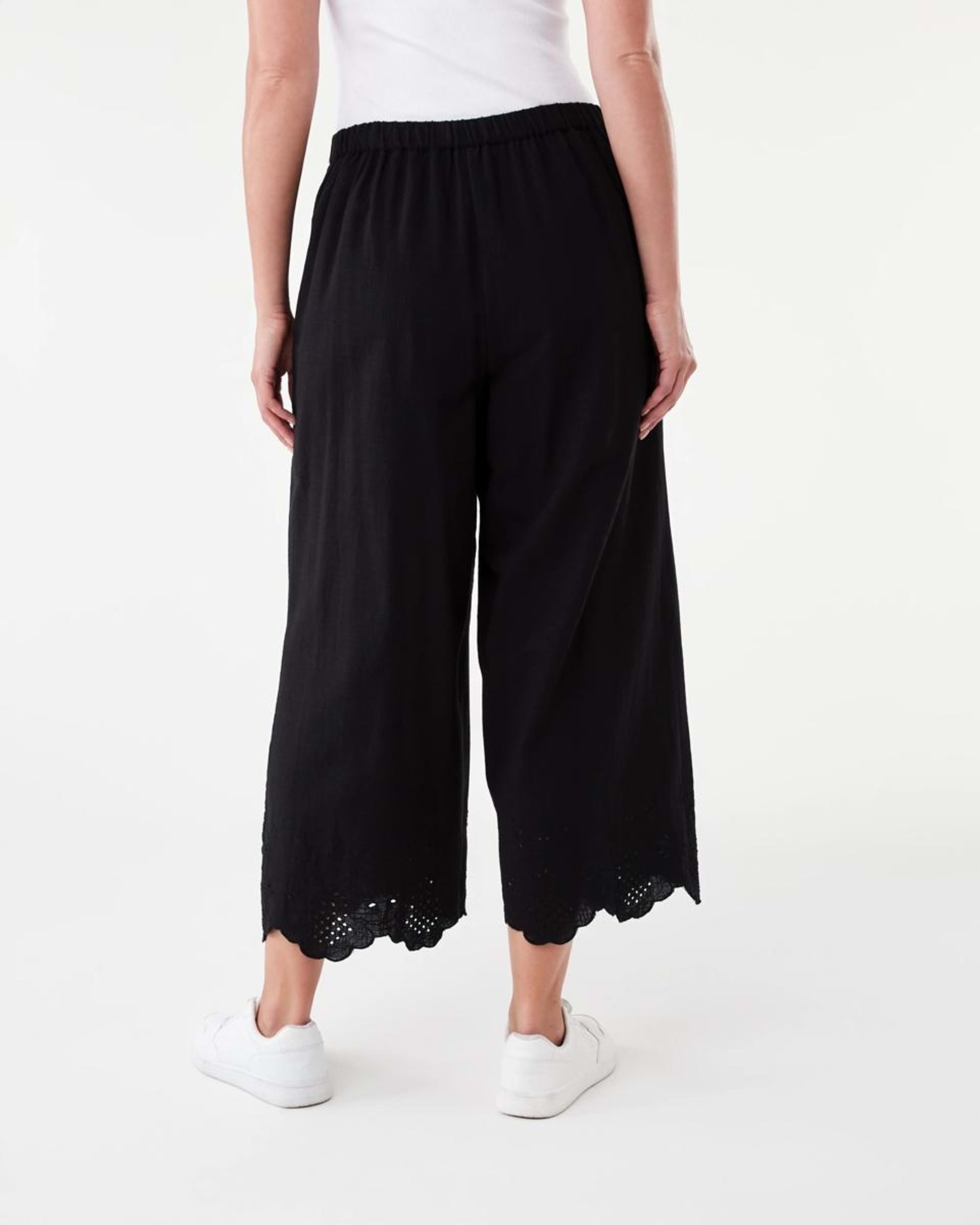 3 Embroidered Hem Pants Black, 3 of 6