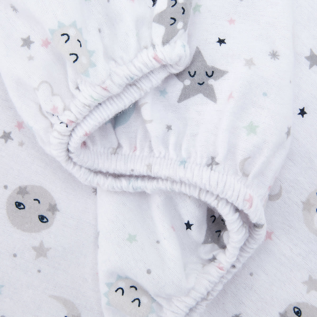 2 Pack Flannelette Cotton Fitted Cot Sheets Galaxy Kmart