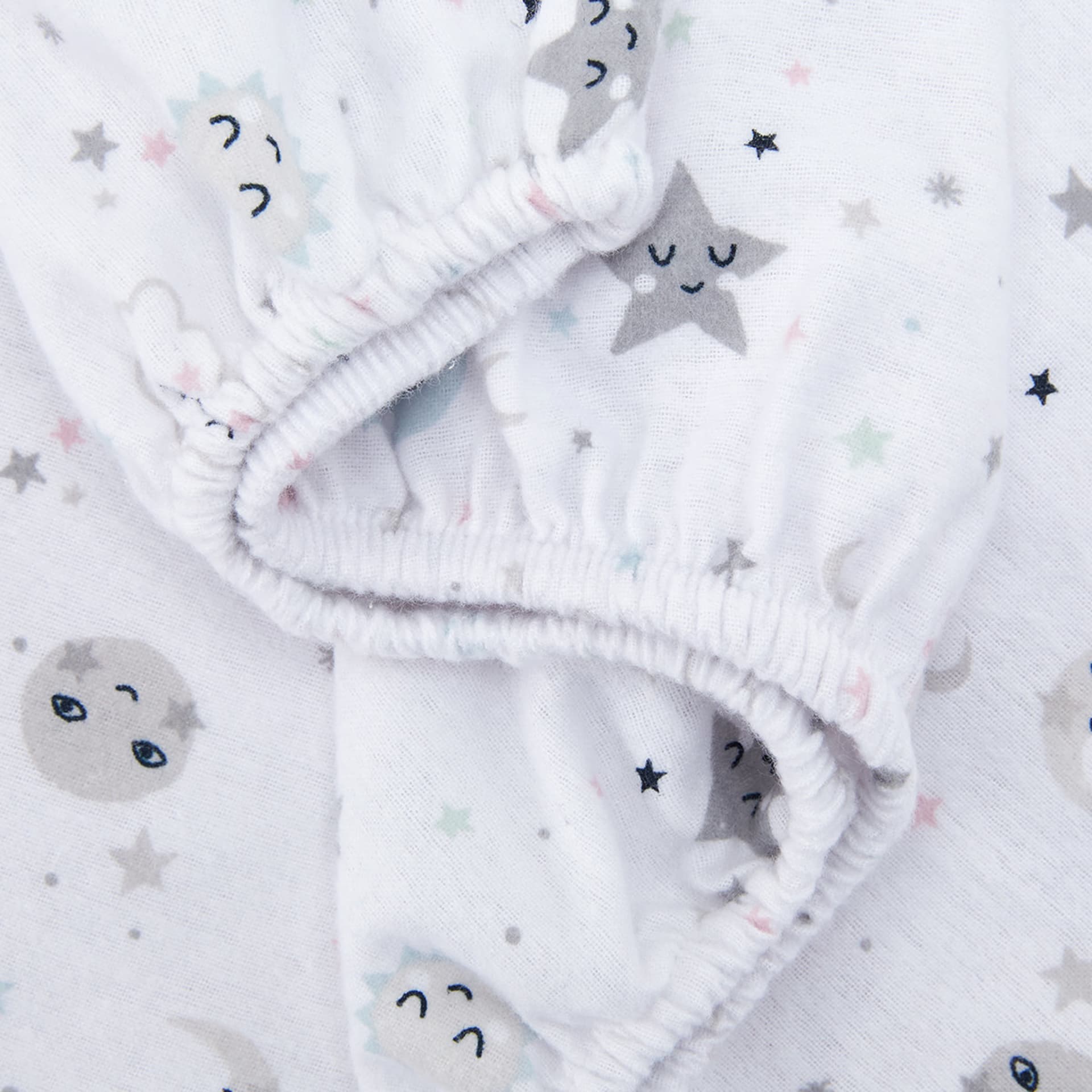 2 Pack Flannelette Cotton Fitted Cot Sheets Galaxy Kmart