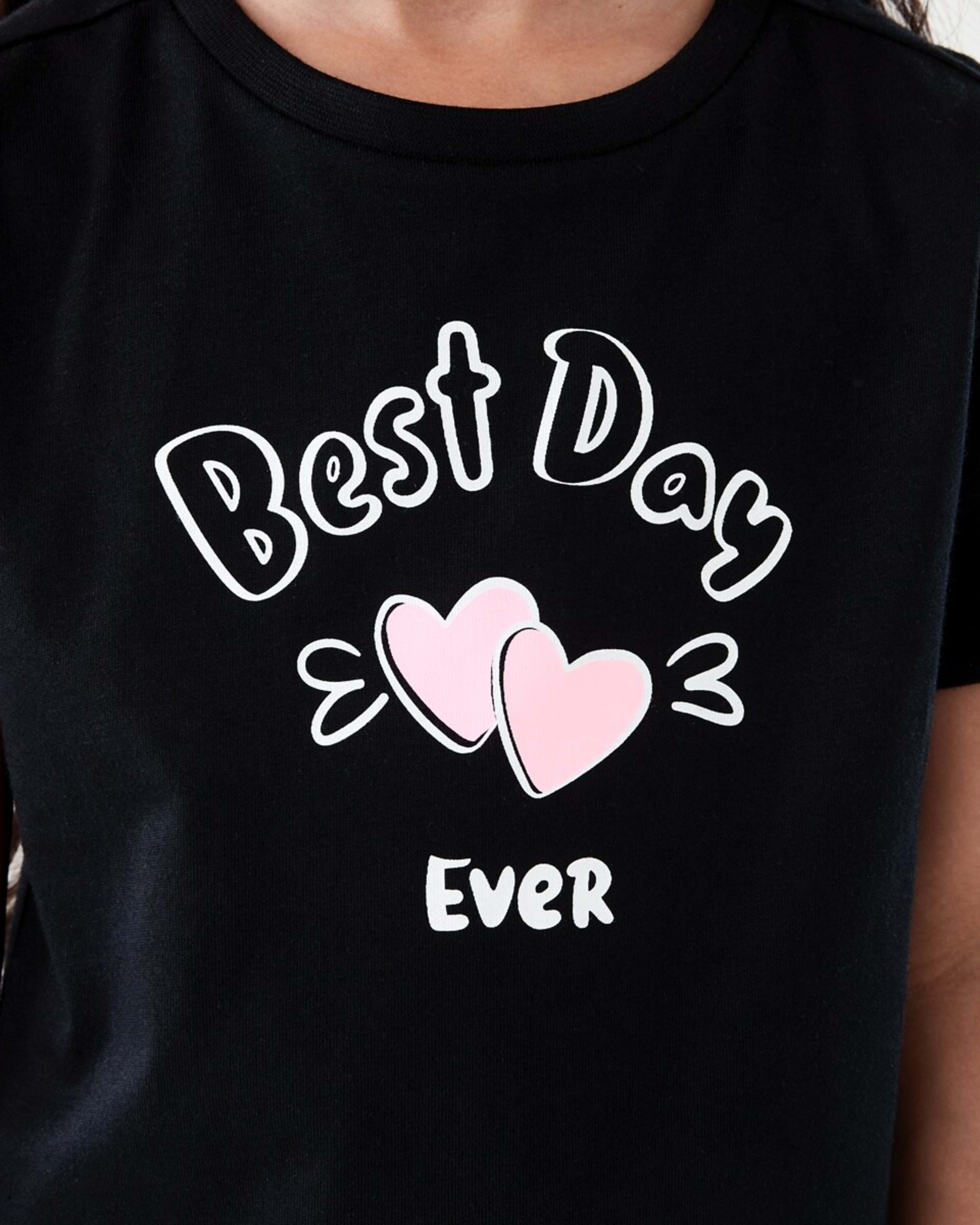 4 Printed T-shirt BEST DAY EVER BLACK, 4 of 6