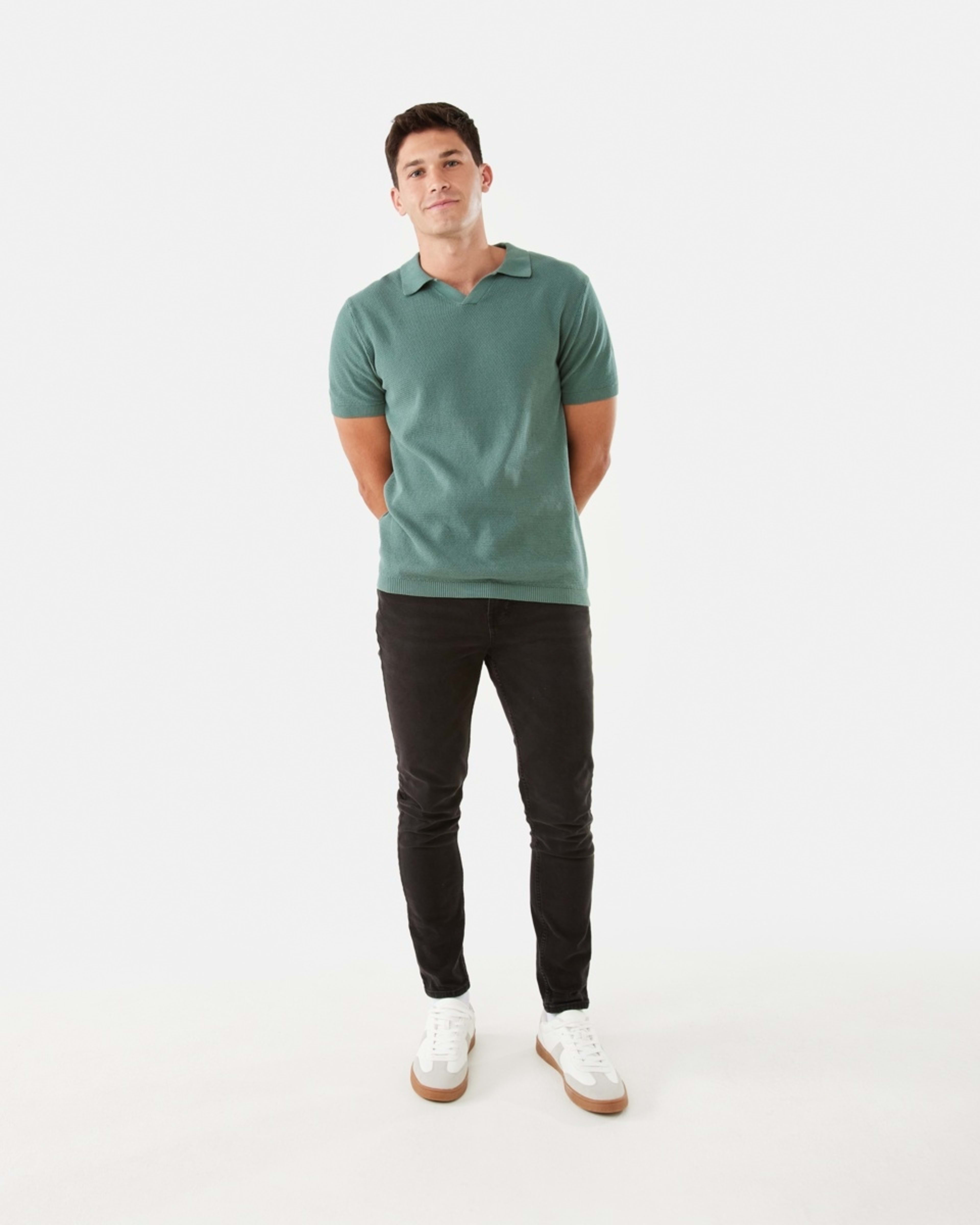 2 Knit Polo Shirt Grn Pines, 2 of 6