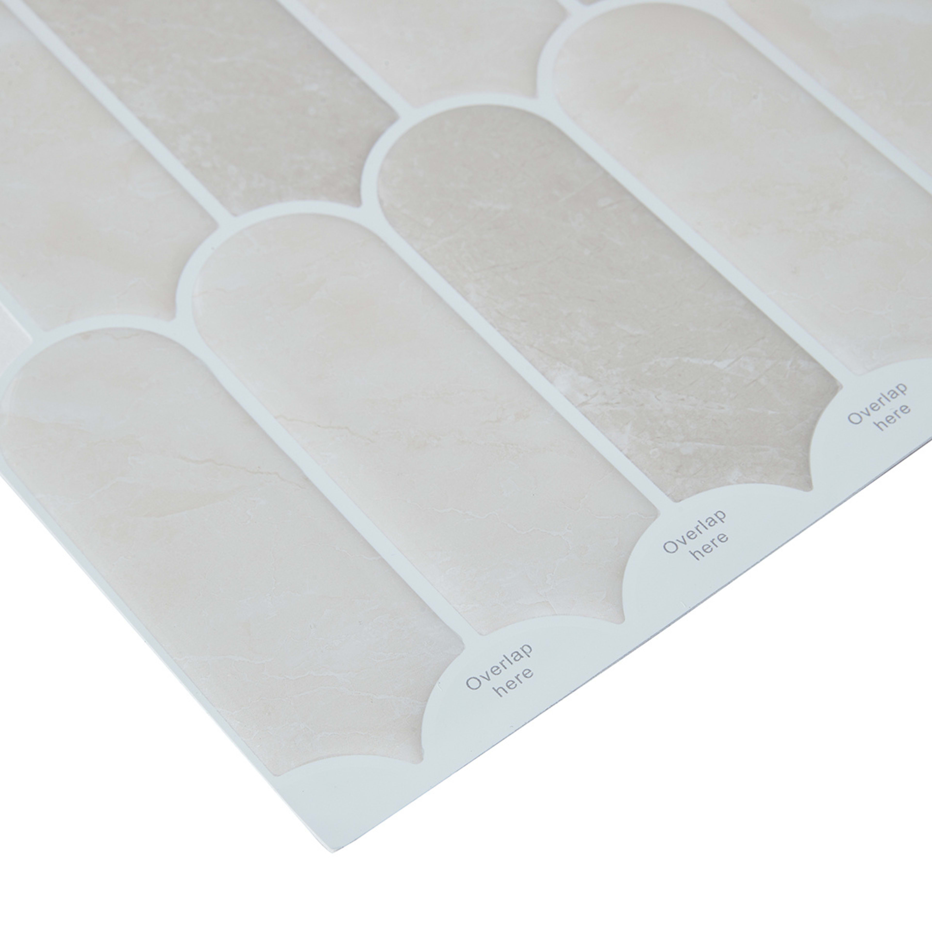 5 Pack Self Adhesive 3D Tiles Stone Feather Kmart