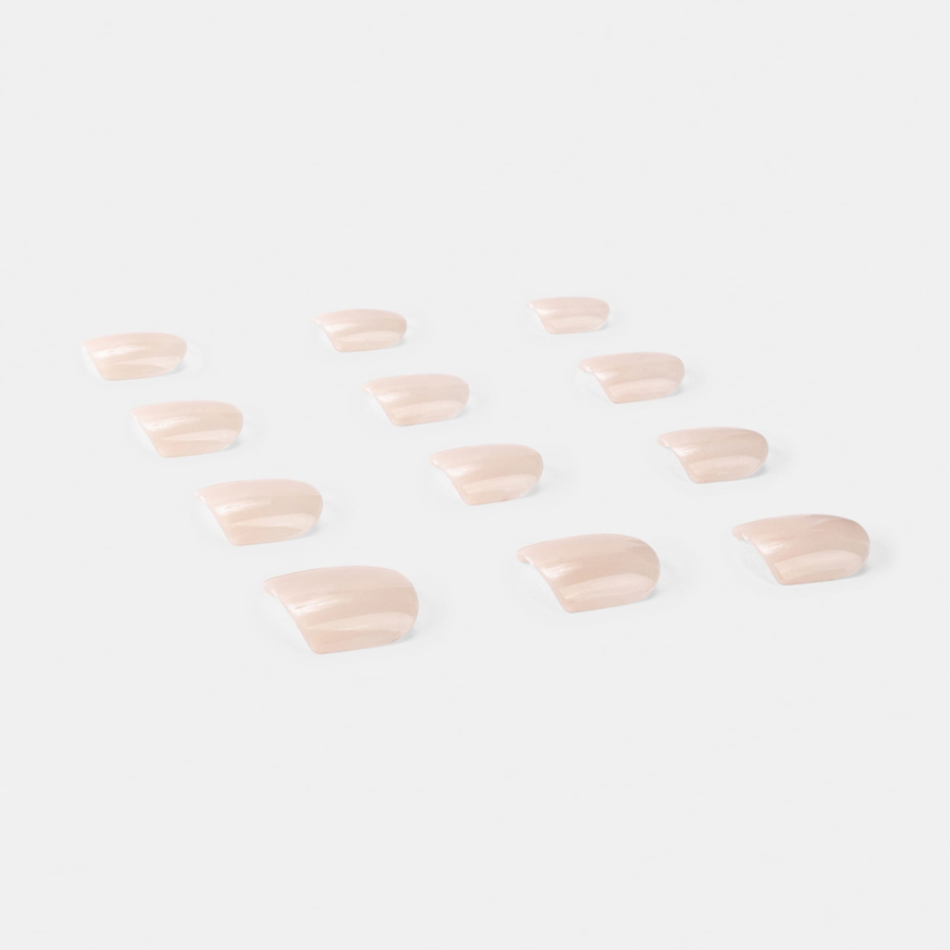 OXX Cosmetics 24 Pack False Nails with Adhesive Square Shape, Pearl