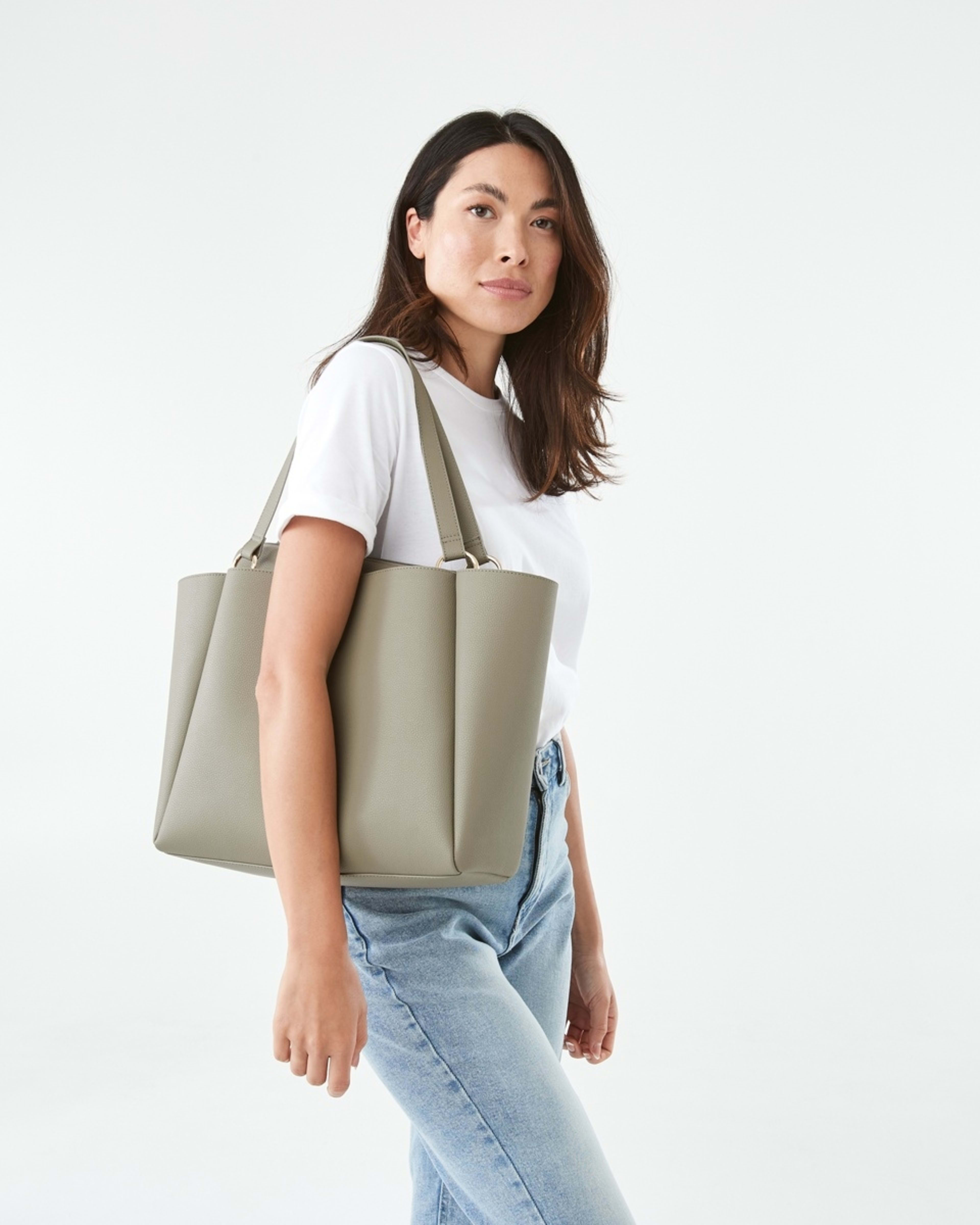 5 PU Tote Bag SOFT OLIVE, 5 of 5