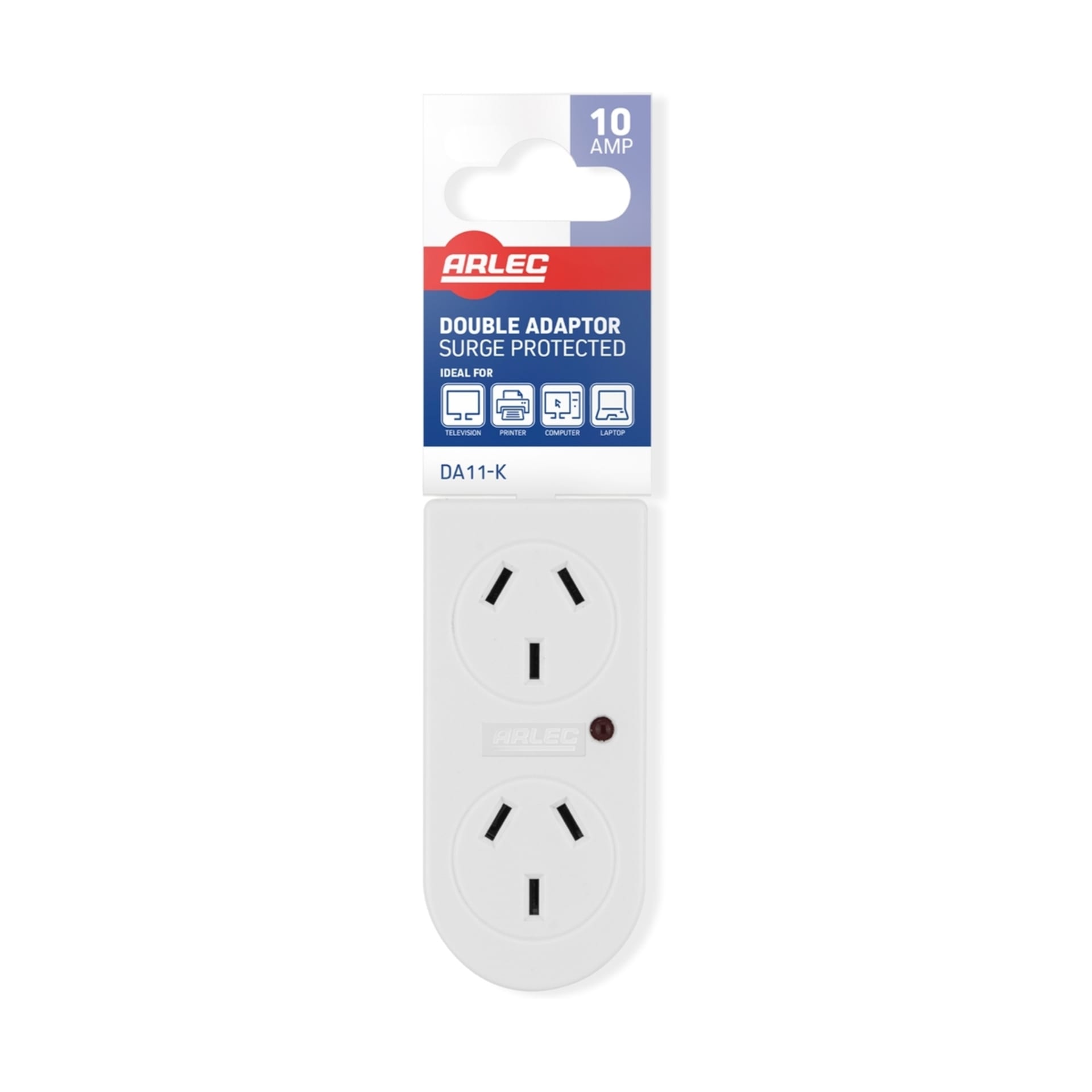Surge Protected Double Adaptor Kmart