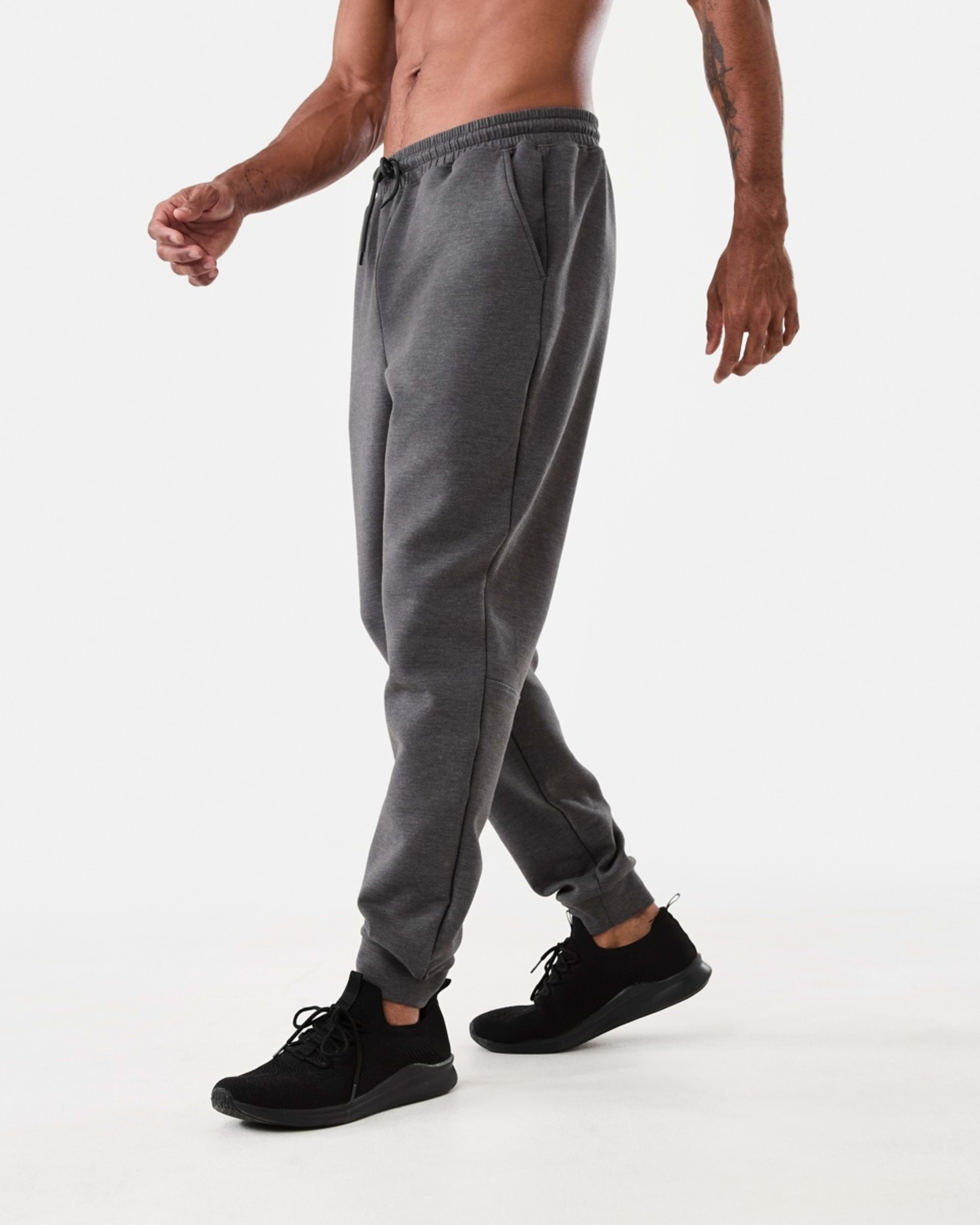 2 Active Mens Scuba Trackpants CHARCOAL GREY MARLE, 2 of 5