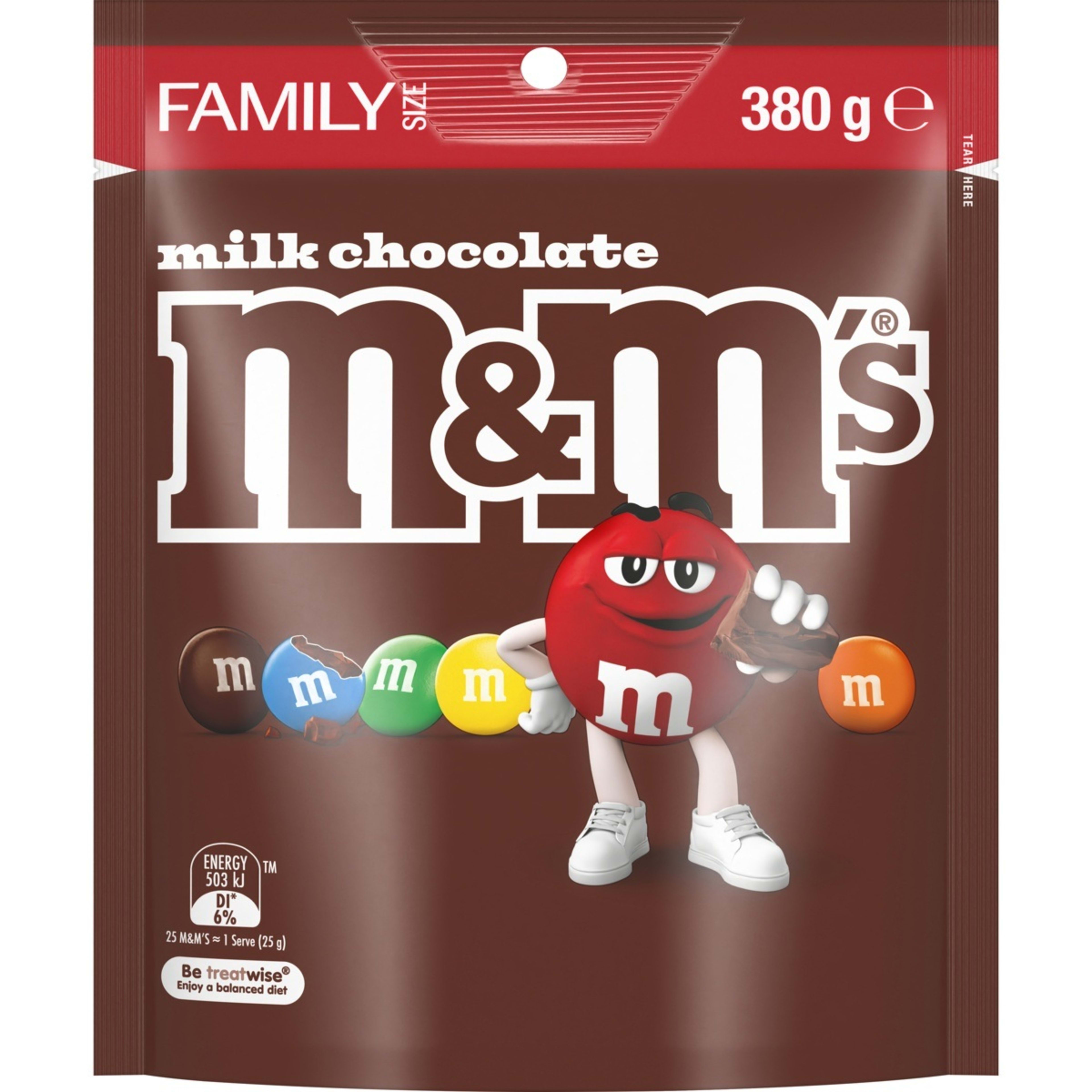 1 M&M’S Milk Chocolate Snack & Share Bag 380g