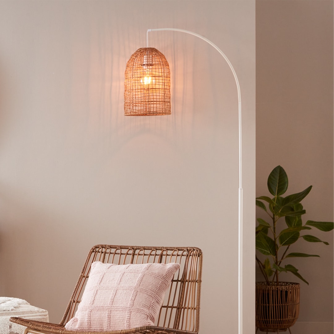 Rattan Shade Floor Lamp Kmart