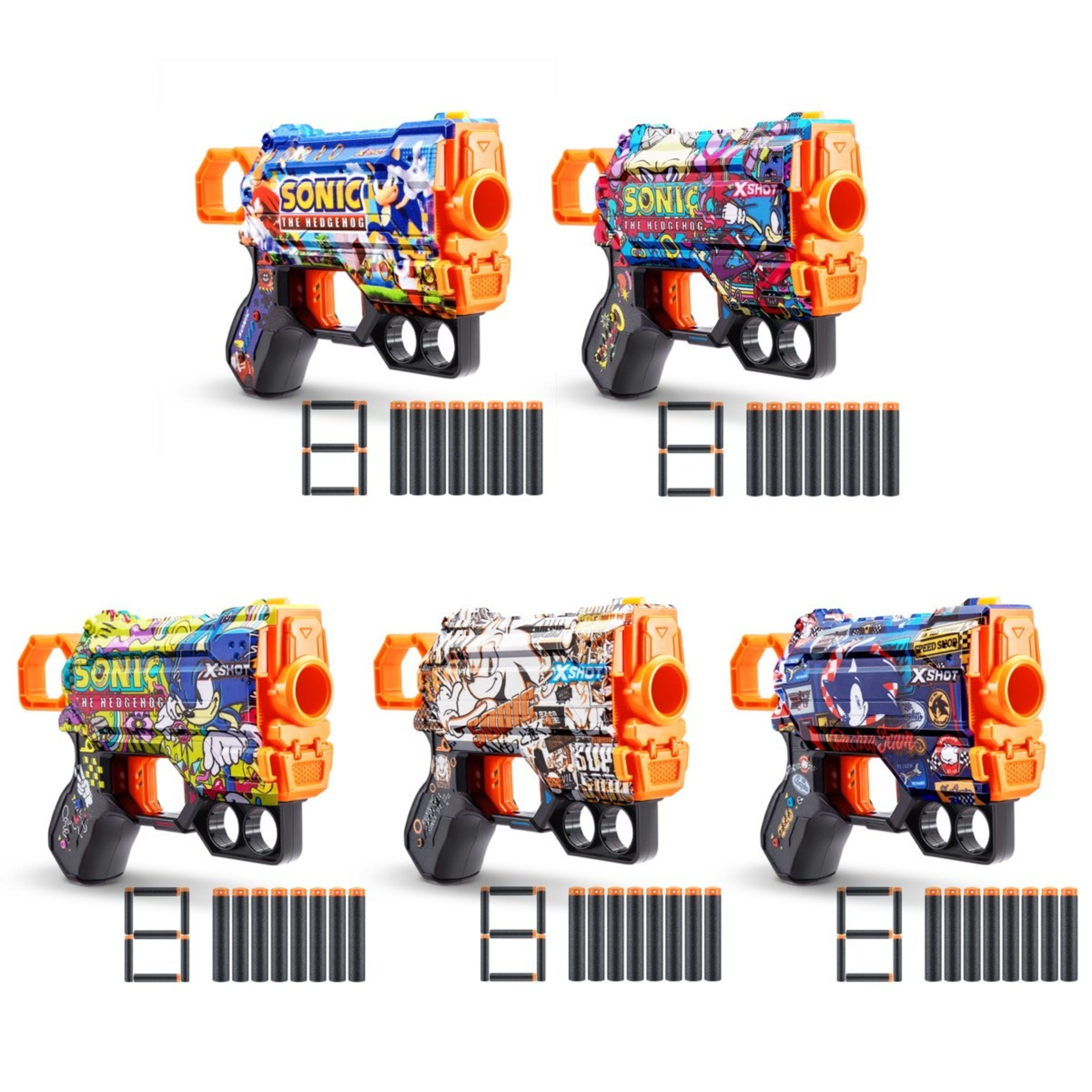 2 Zuru X-Shot Sonic The Hedgehog 8X Skins Menace Blaster Playset - Assorted, 2 of 9