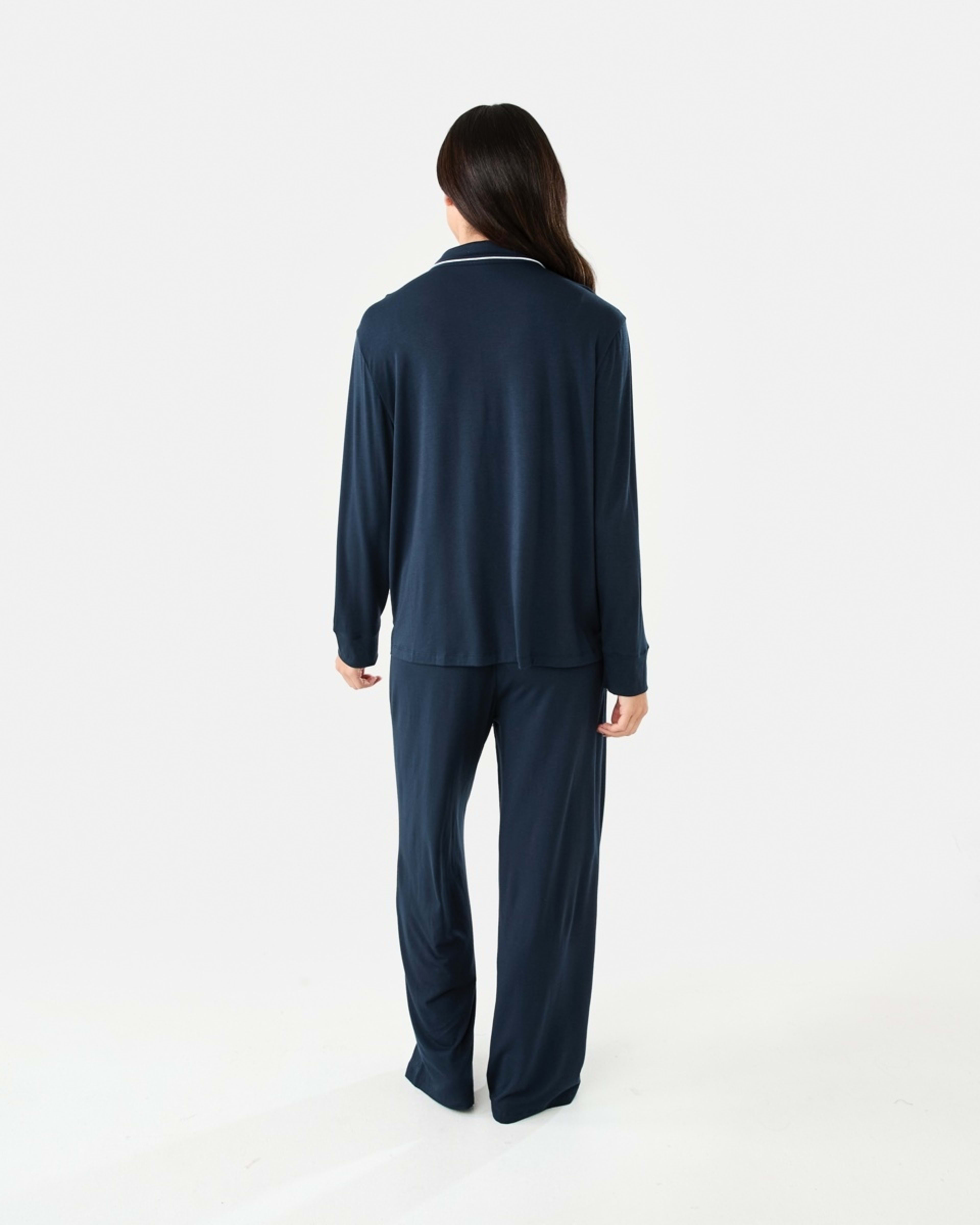 3 Long Sleeve Top and Pants Comfort Pyjama Set MIDNIGHT, 3 of 8