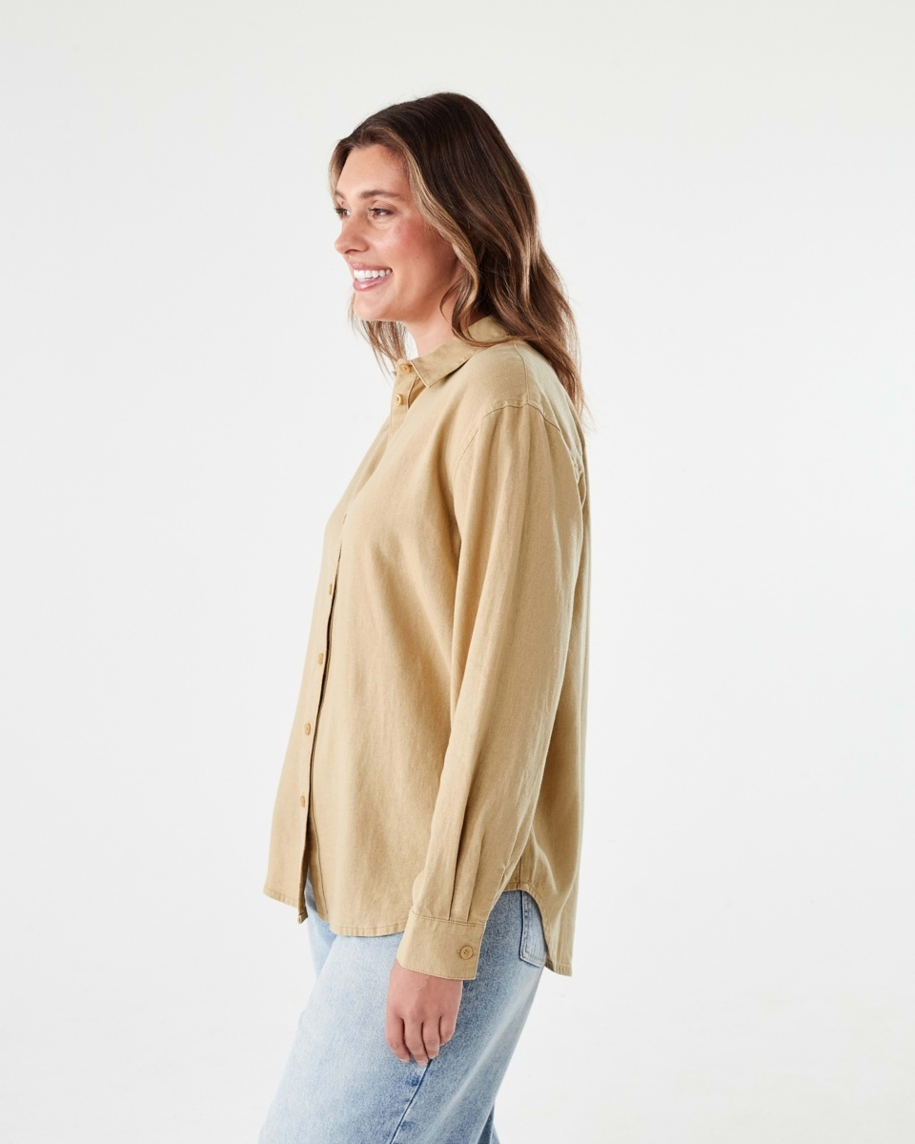 2 Long Sleeve Linen Blend Shirt LARK, 2 of 6