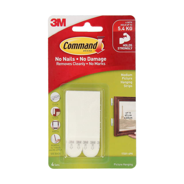4 Pack Command Picture Hanging Strips Medium White Kmart