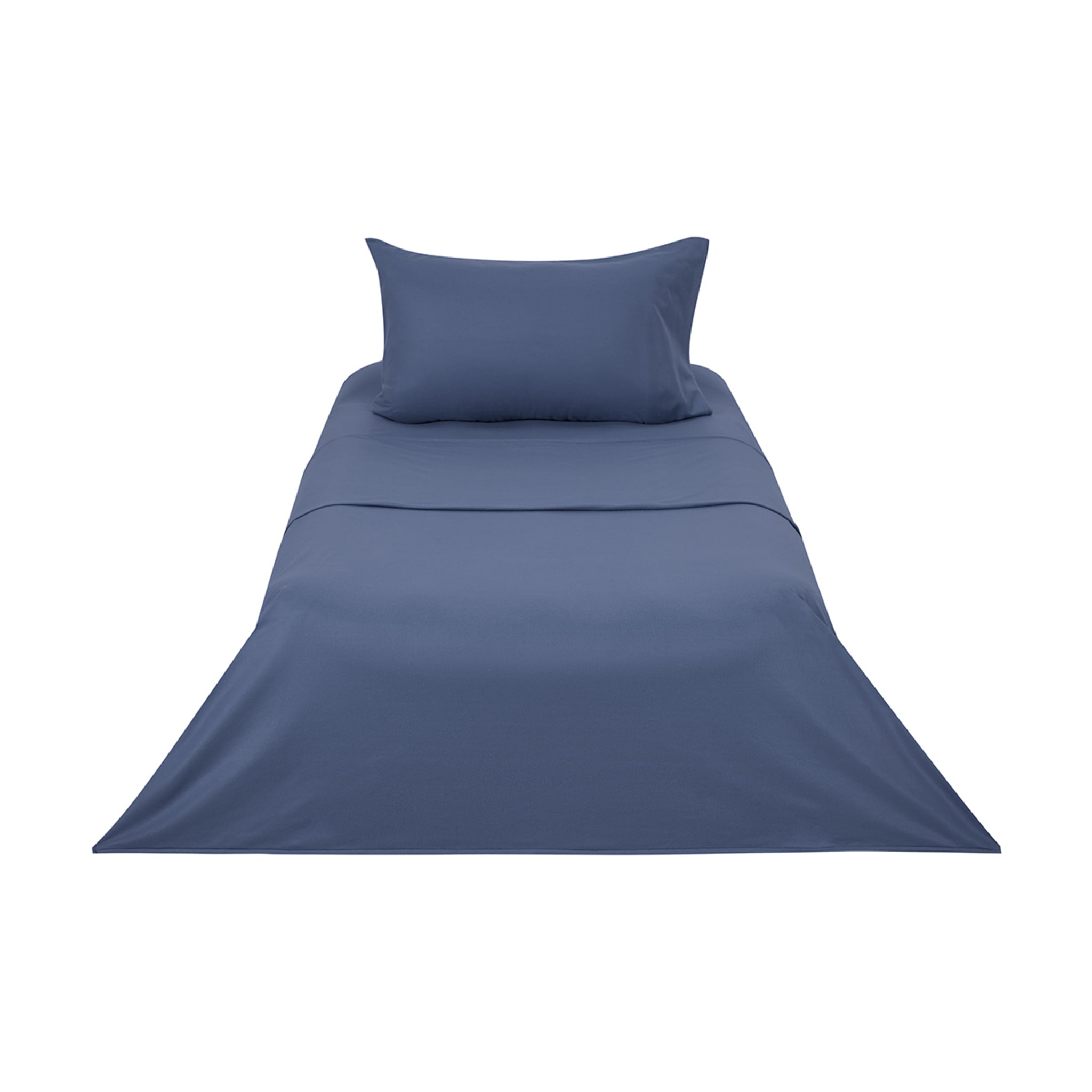 Soft Touch Sheet Set Single Bed, Blue Kmart