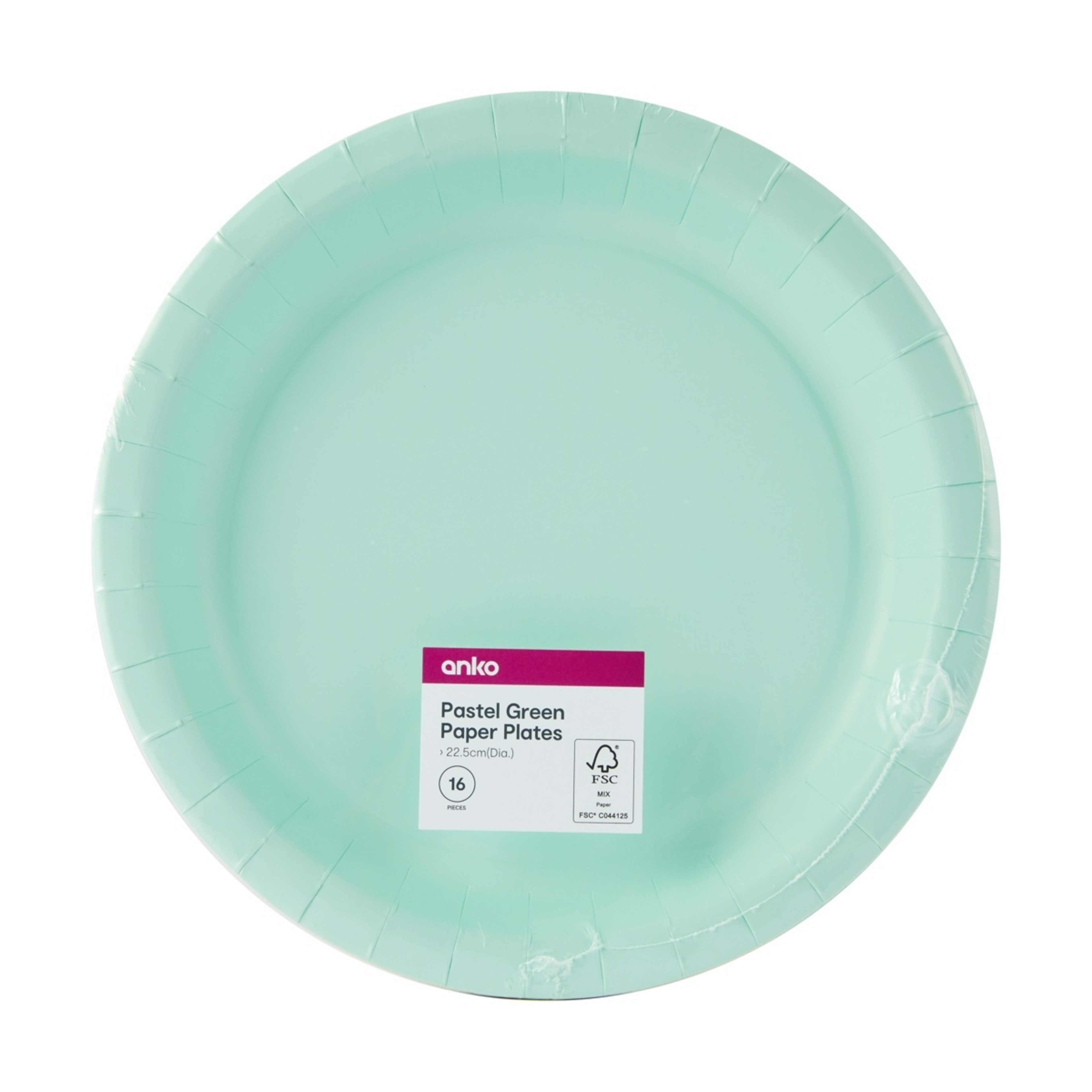 4 16 Piece Pastel Green Paper Plates, 4 of 4