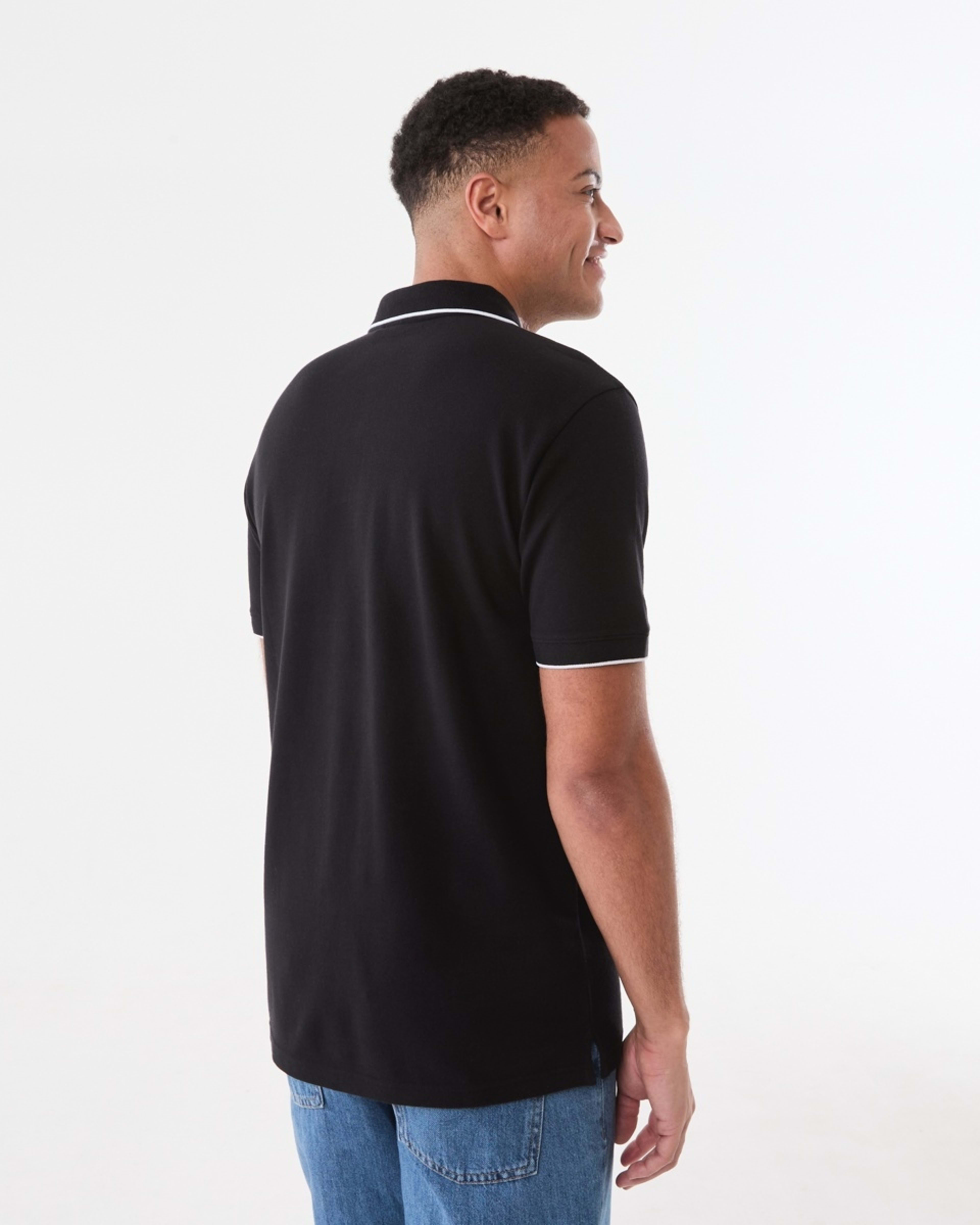 3 Pique Polo Shirt BLACK, 3 of 5