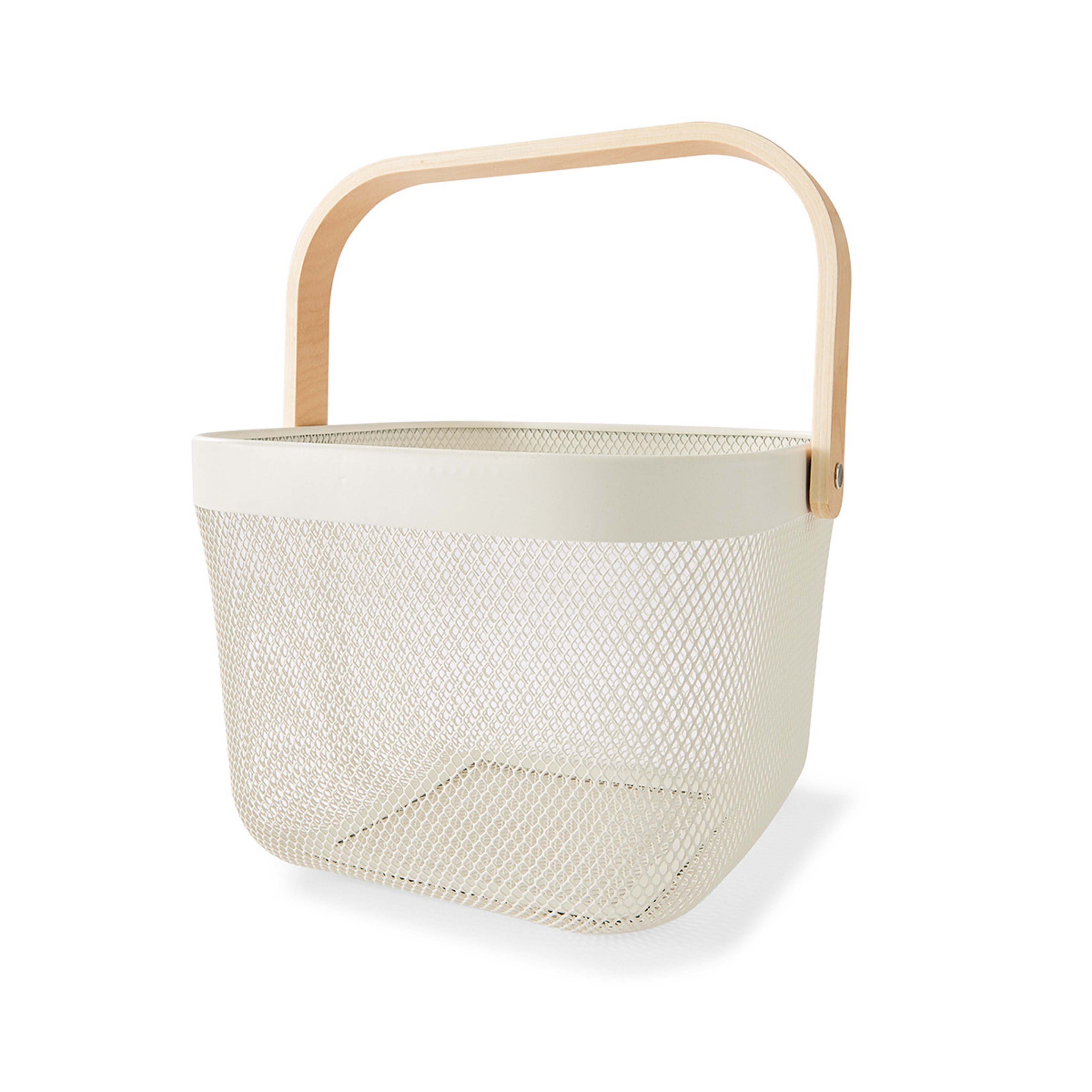1 Off White Mesh Basket