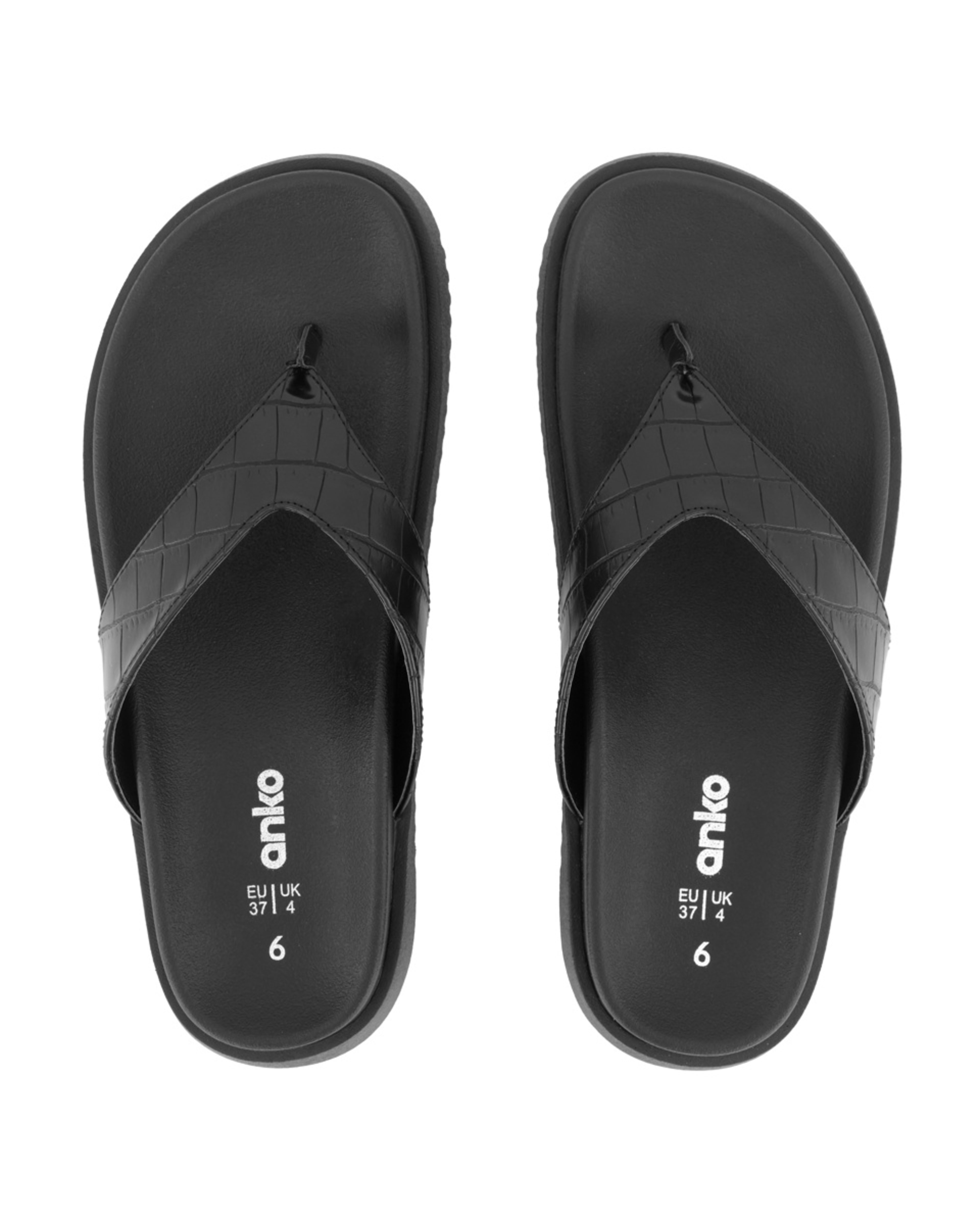 2 Chunky Toe Post Slides CROC BLACK, 2 of 3