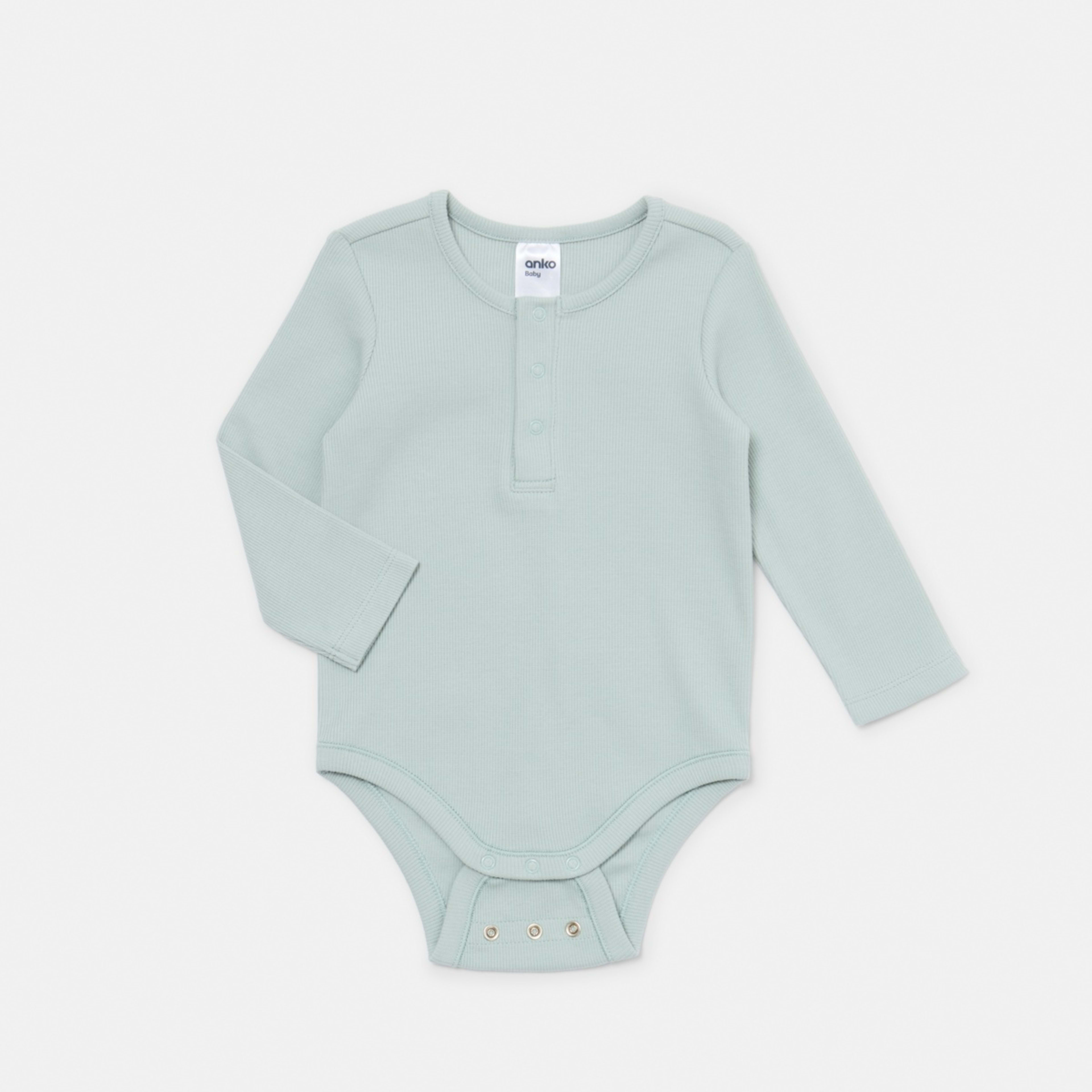 1 Henley Bodysuit Blue Surf, 1 of 4