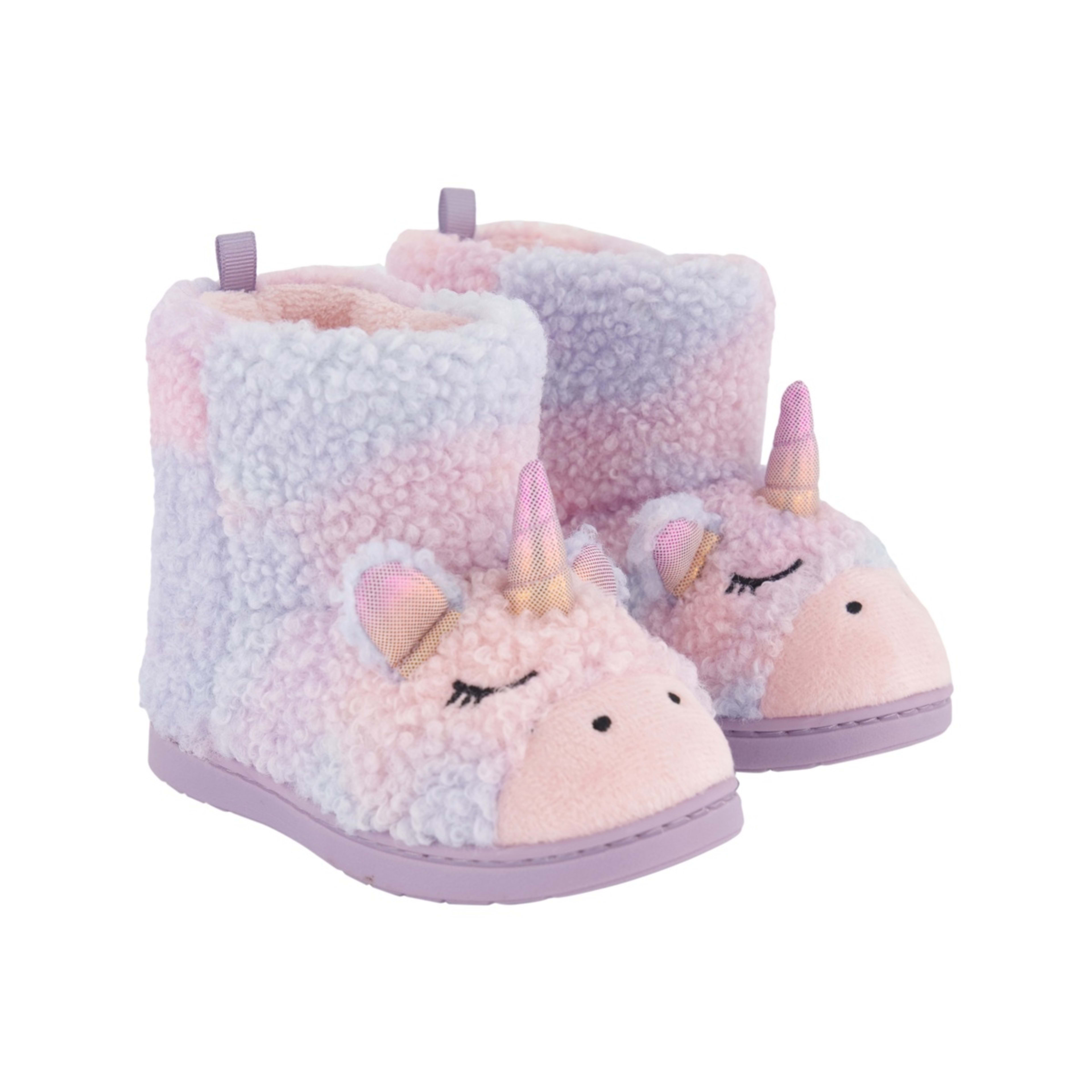 2 Junior Novelty Slipper Boots Pastel Ombre, 2 of 4