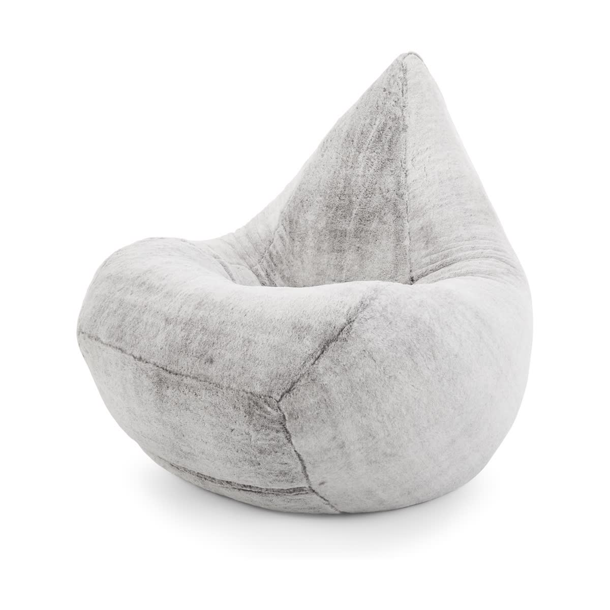 kmart grey faux fur bean bag