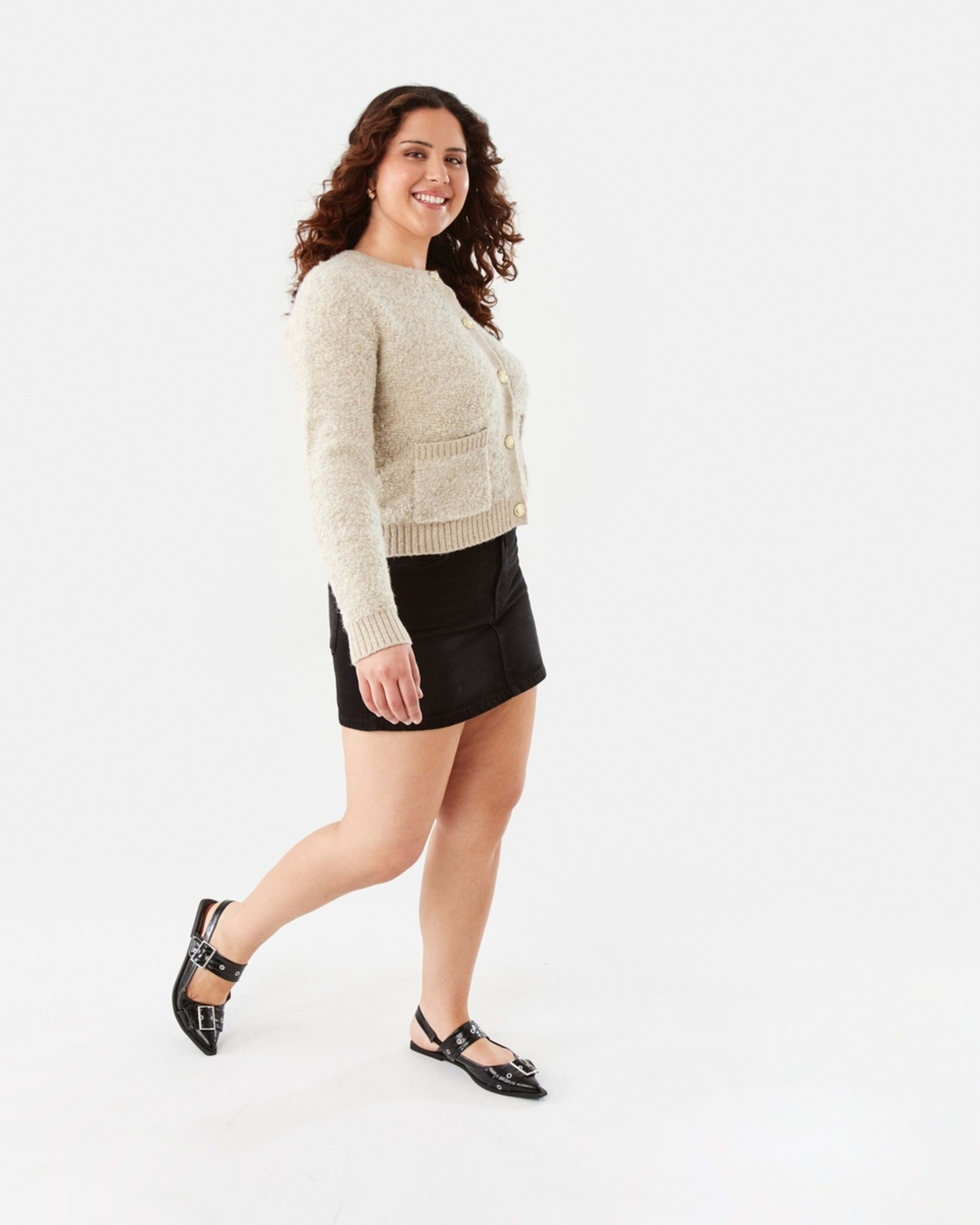 3 Pocket Textured Cardigan Bge Otml, 3 of 7