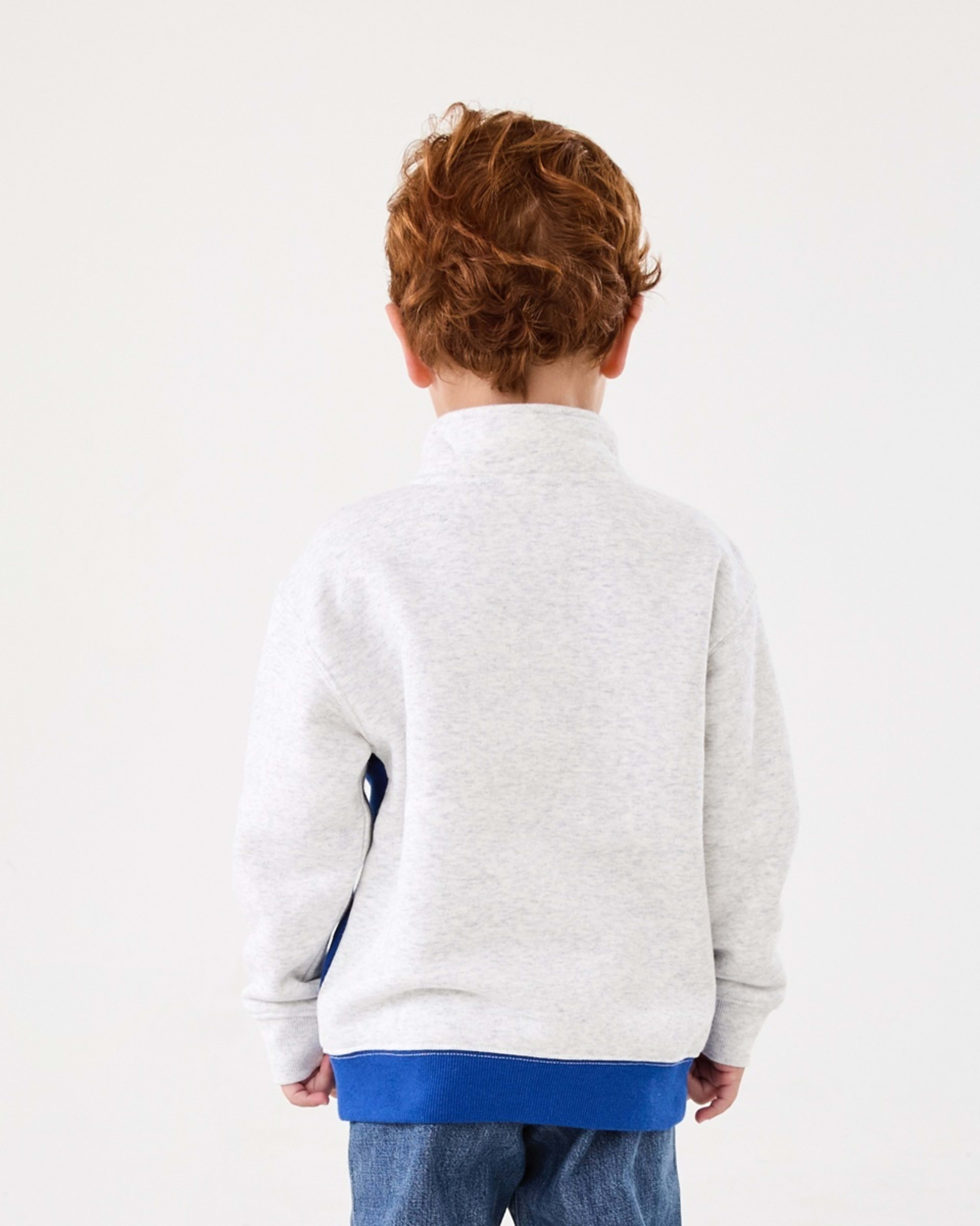 2 Quarter Zip Sweatshirt Wht Marle, 2 of 9
